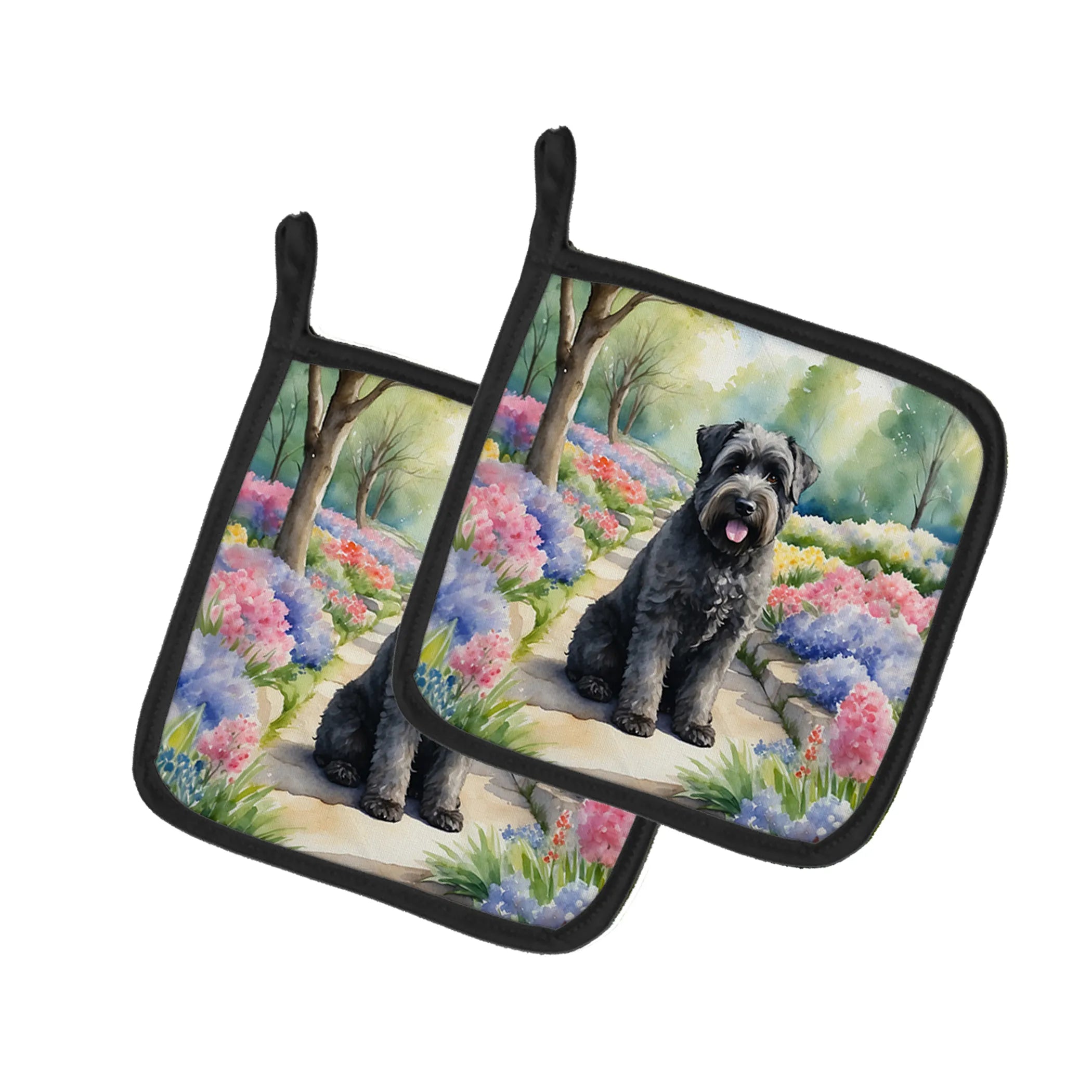 Spring Path Pair of Pot Holders - Size: 7.5HX7.5W | Pack Of: 1 | Collection name: Spring path