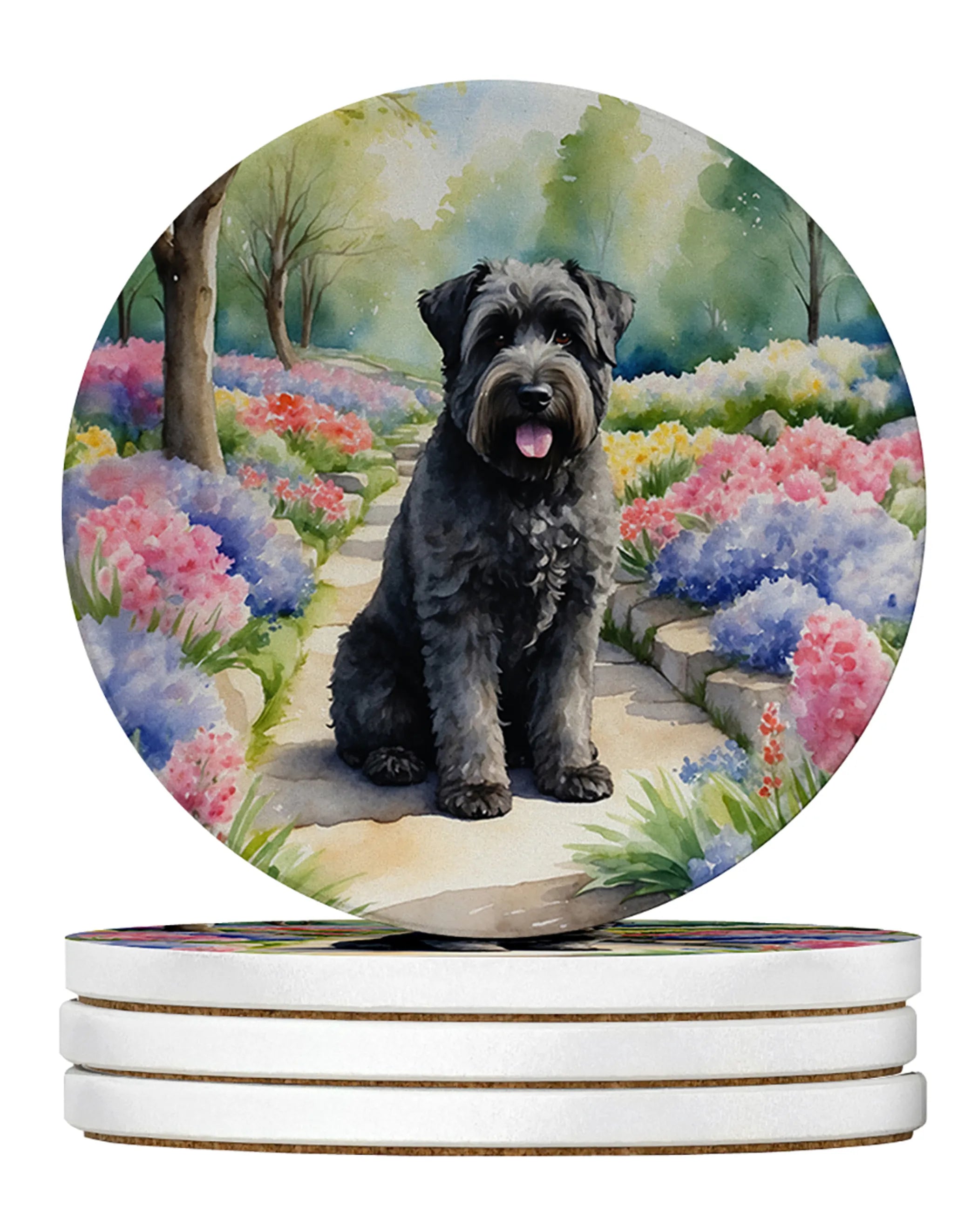 Spring Path Large Sandstone Coasters (Pack of 4)
