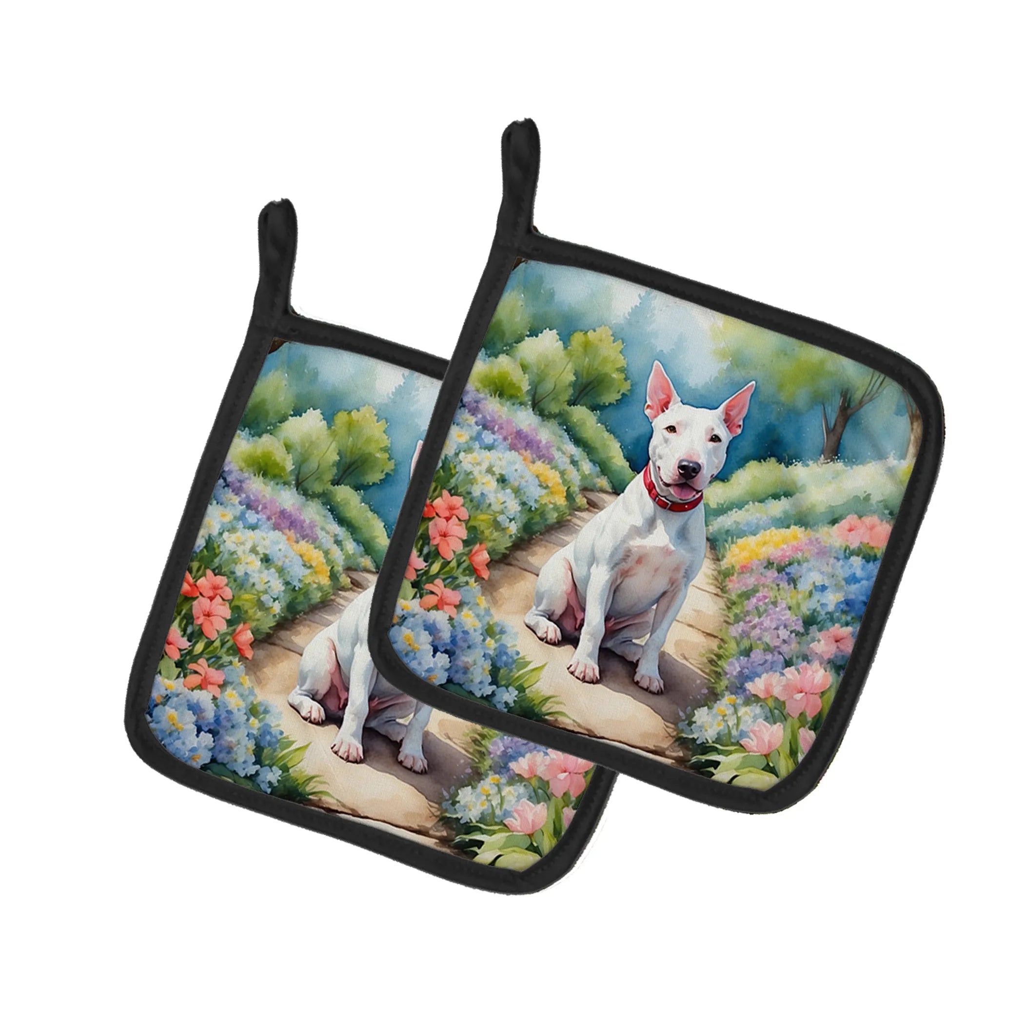 Spring Path Pair of Pot Holders - Size: 7.5HX7.5W | Pack Of: 1 | Collection name: Spring path