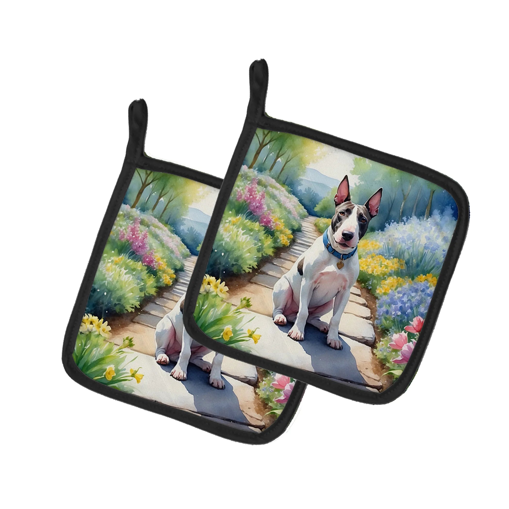 Spring Path Pair of Pot Holders - Size: 7.5HX7.5W | Pack Of: 1 | Collection name: Spring path