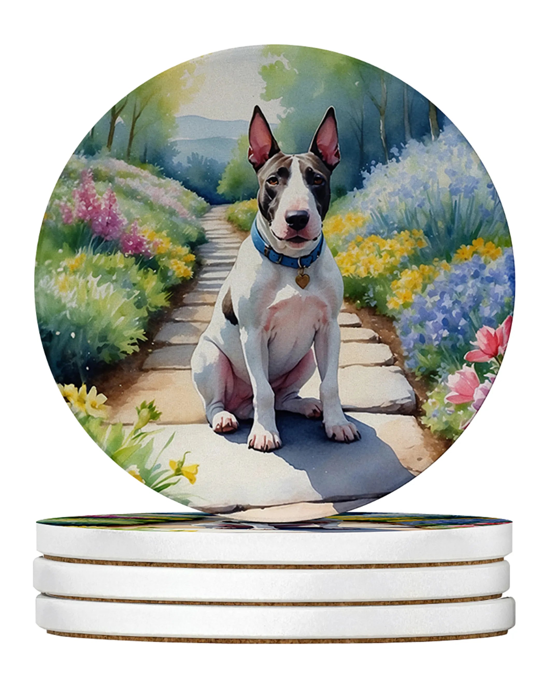 Spring Path Large Sandstone Coasters (Pack of 4)