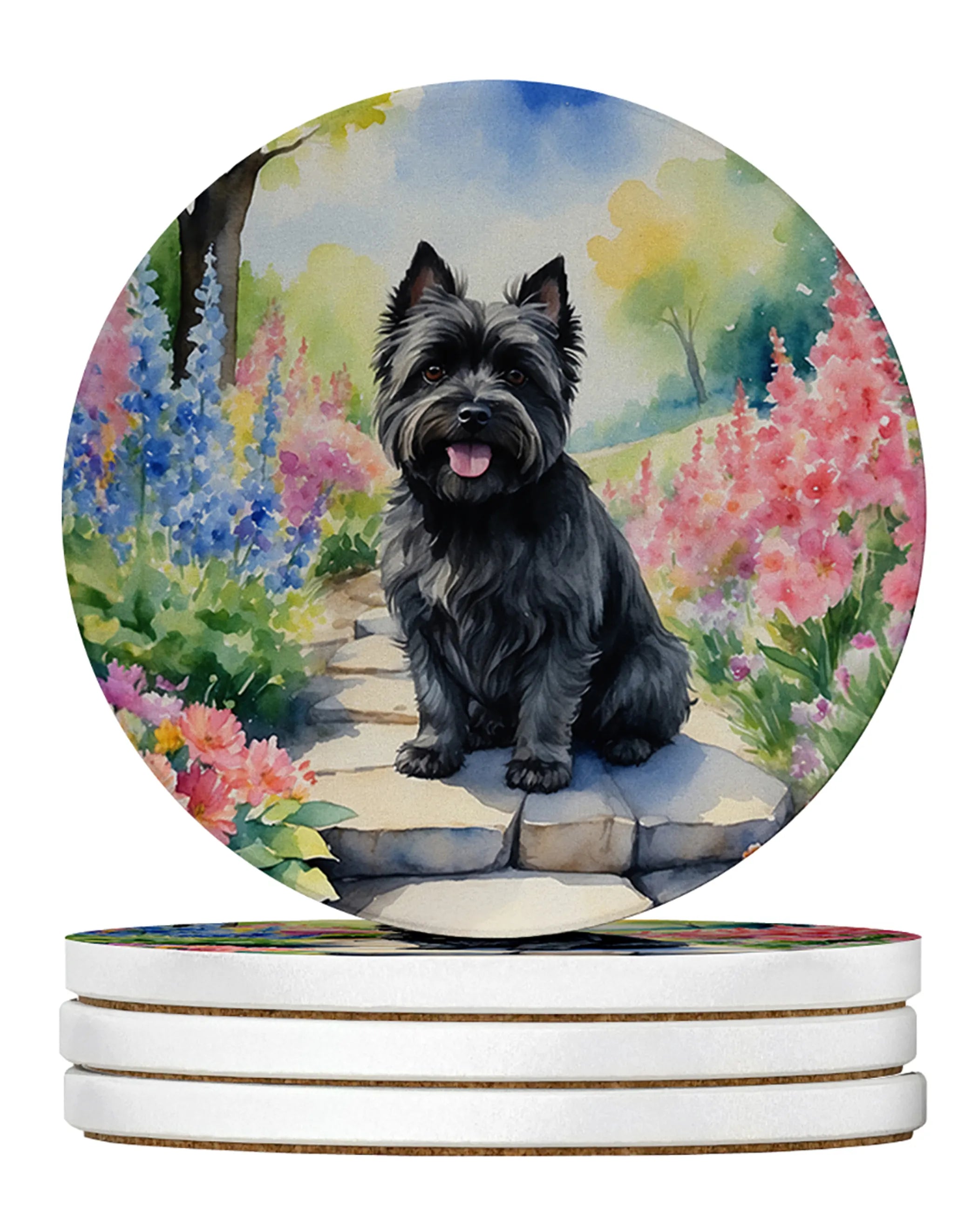 Spring Path Large Sandstone Coasters (Pack of 4)