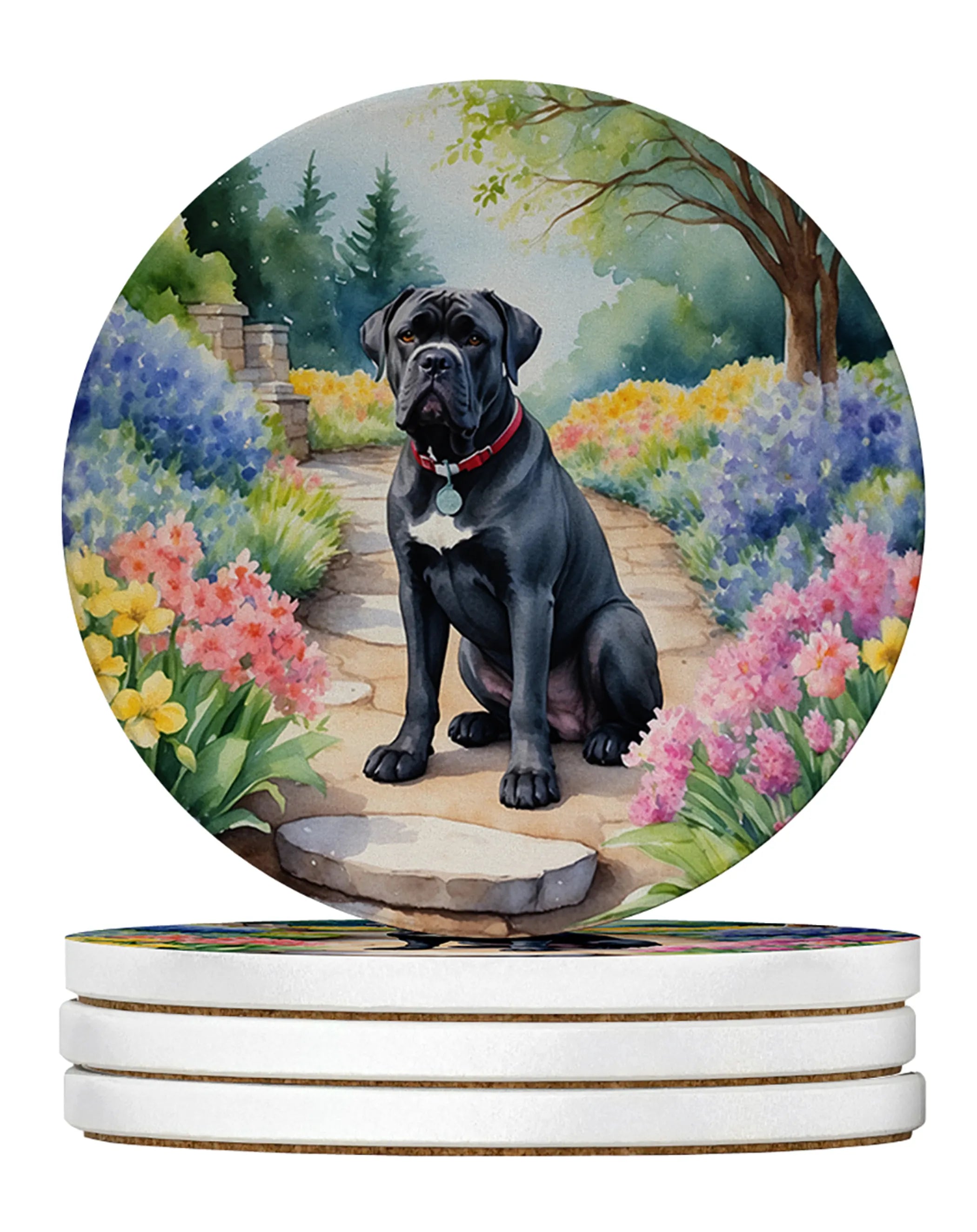 Spring Path Large Sandstone Coasters (Pack of 4)