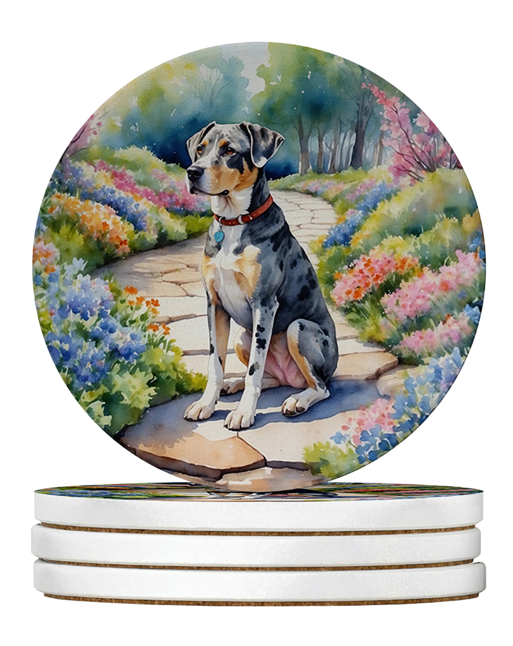 Spring Path Large Sandstone Coasters (Pack of 4)