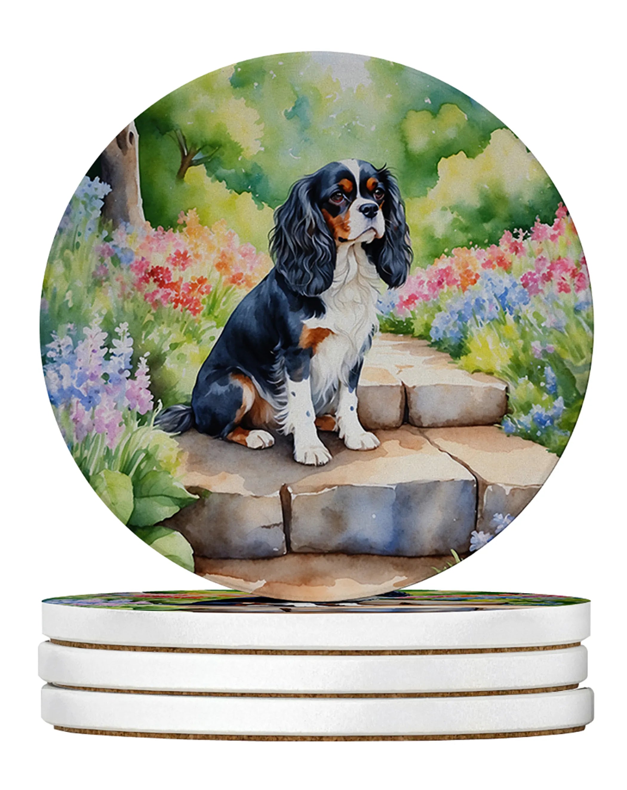 Spring Path Large Sandstone Coasters (Pack of 4)