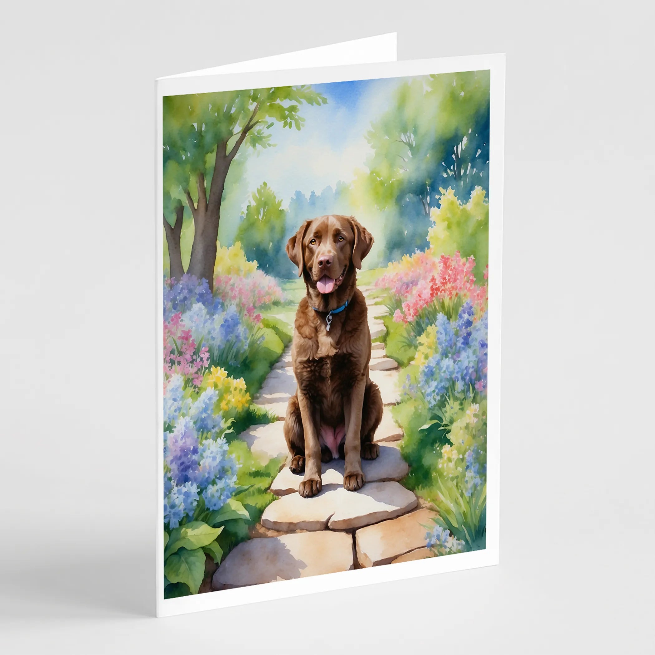 Spring Path Greeting Cards  - Size: 5X7 | Pack Of: 8 | Collection name: Spring path