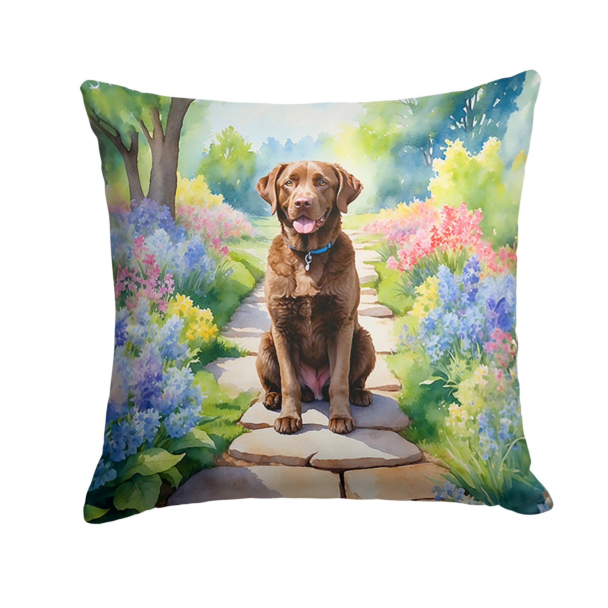 Spring Path Throw Pillow - Size: 14HX14W | Pack Of: 1 | Collection name: Spring path