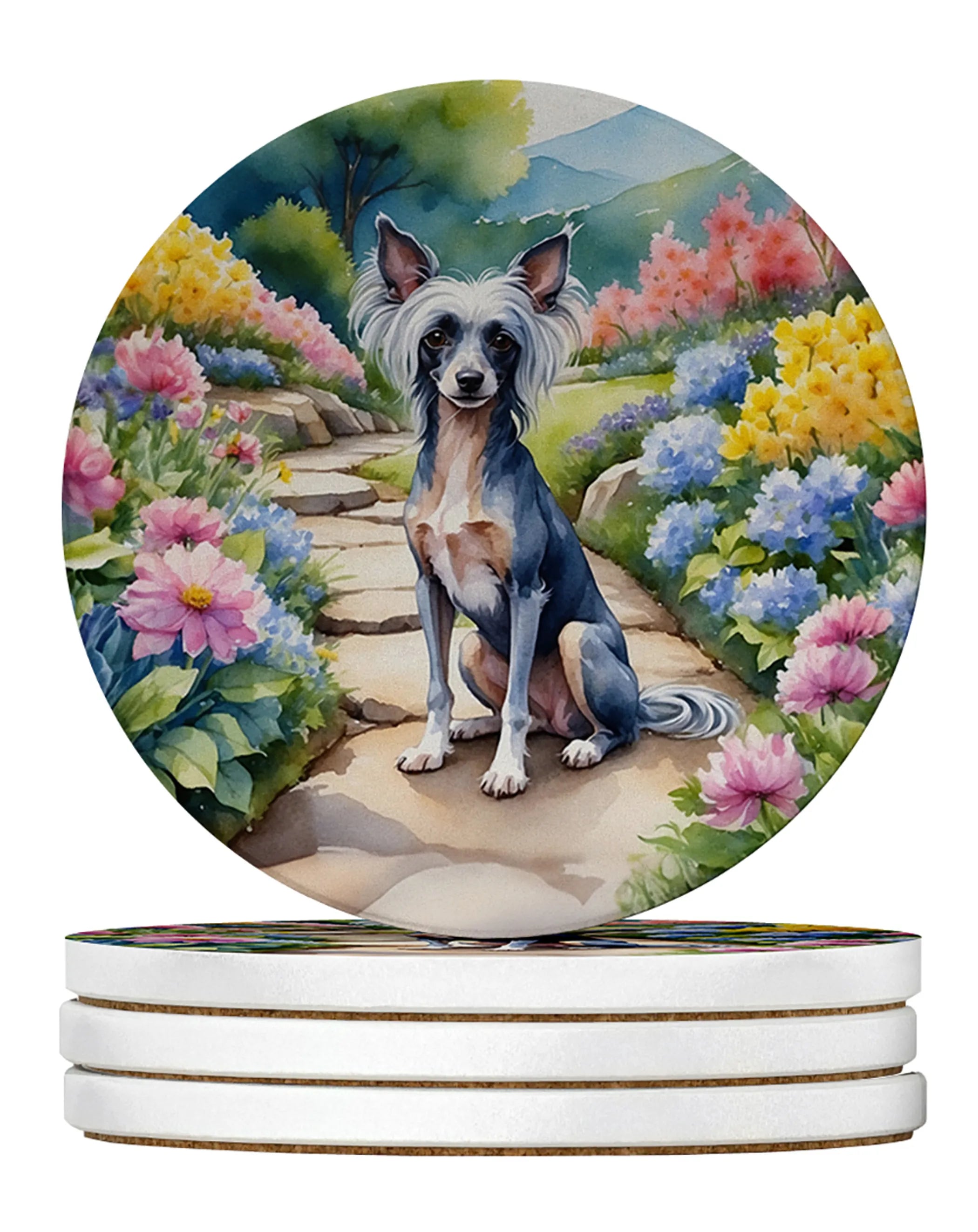 Spring Path Large Sandstone Coasters (Pack of 4)
