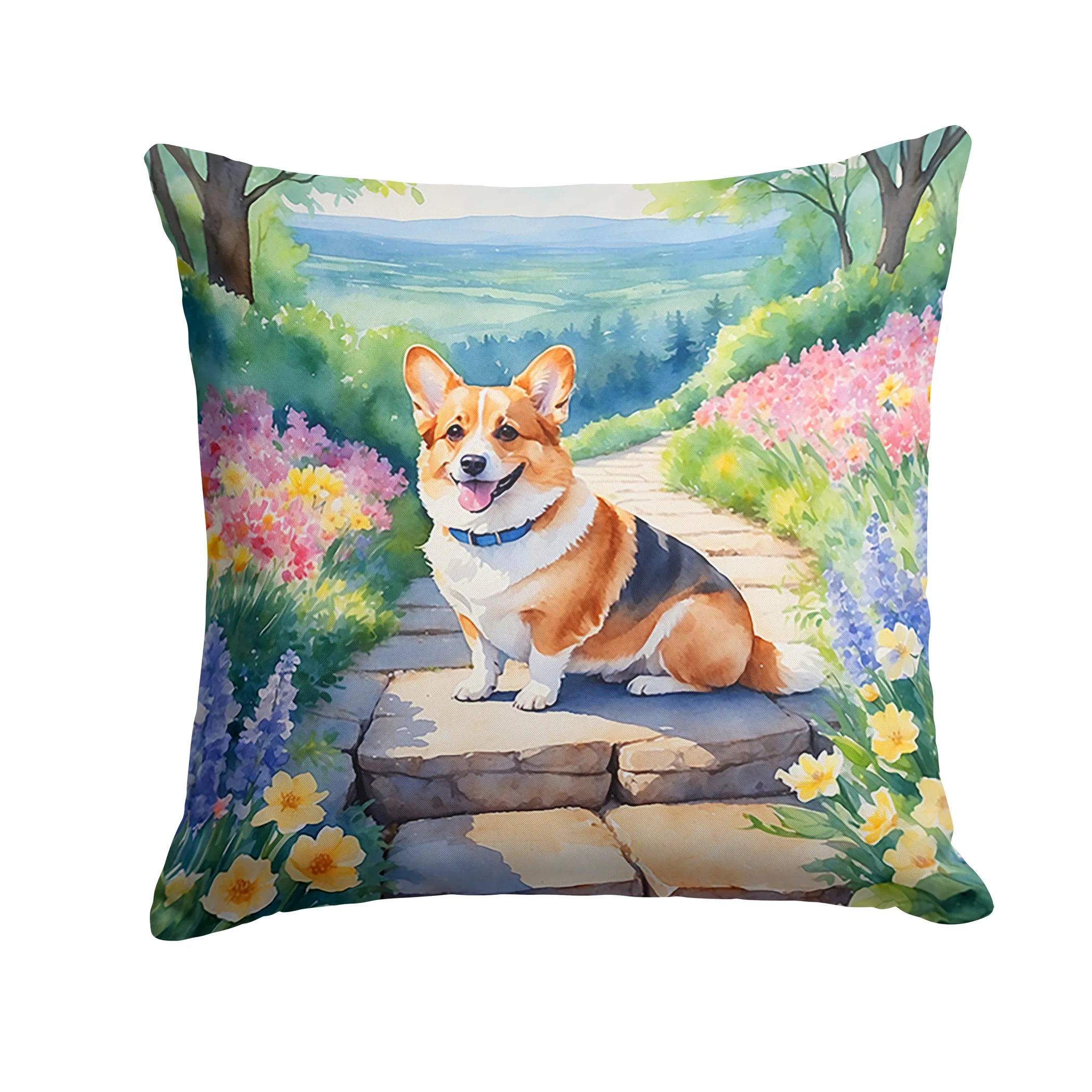 Spring Path Throw Pillow - Size: 14HX14W | Pack Of: 1 | Collection name: Spring path