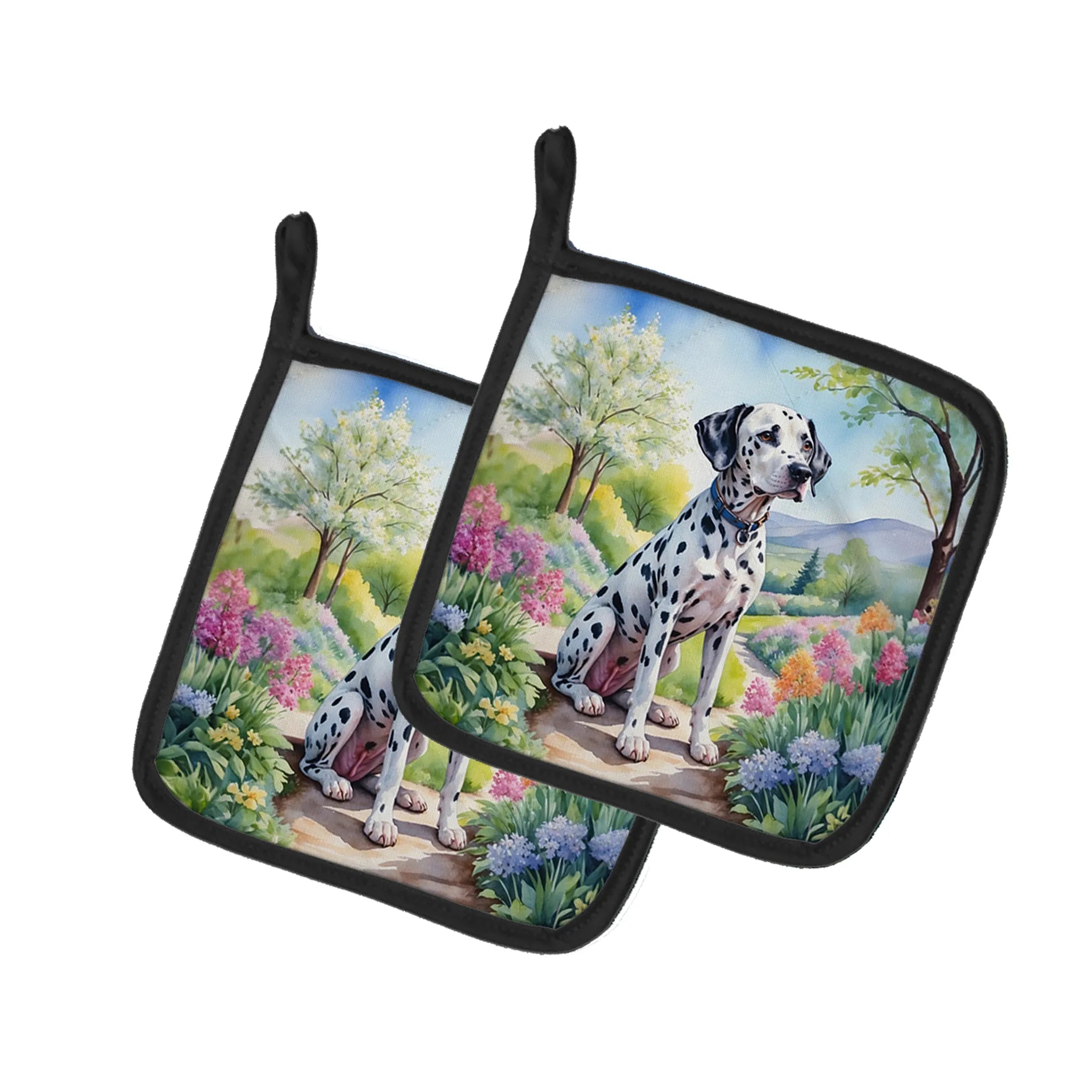 Spring Path Pair of Pot Holders - Size: 7.5HX7.5W | Pack Of: 1 | Collection name: Spring path