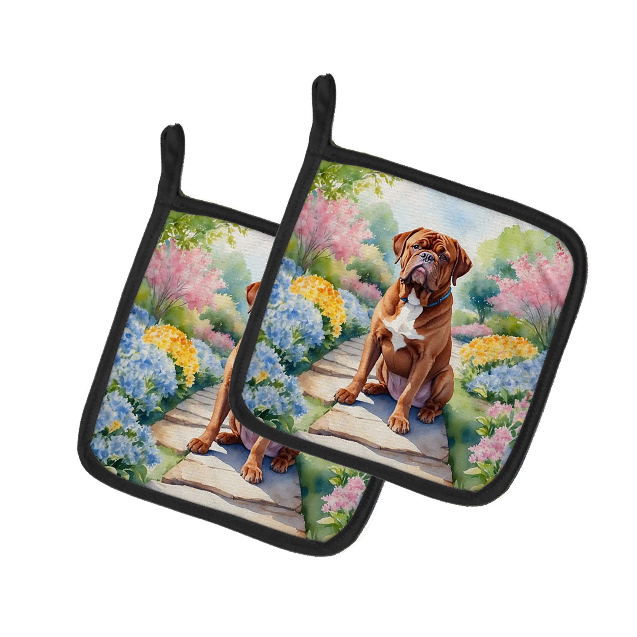 Spring Path Pair of Pot Holders - Size: 7.5HX7.5W | Pack Of: 1 | Collection name: Spring path