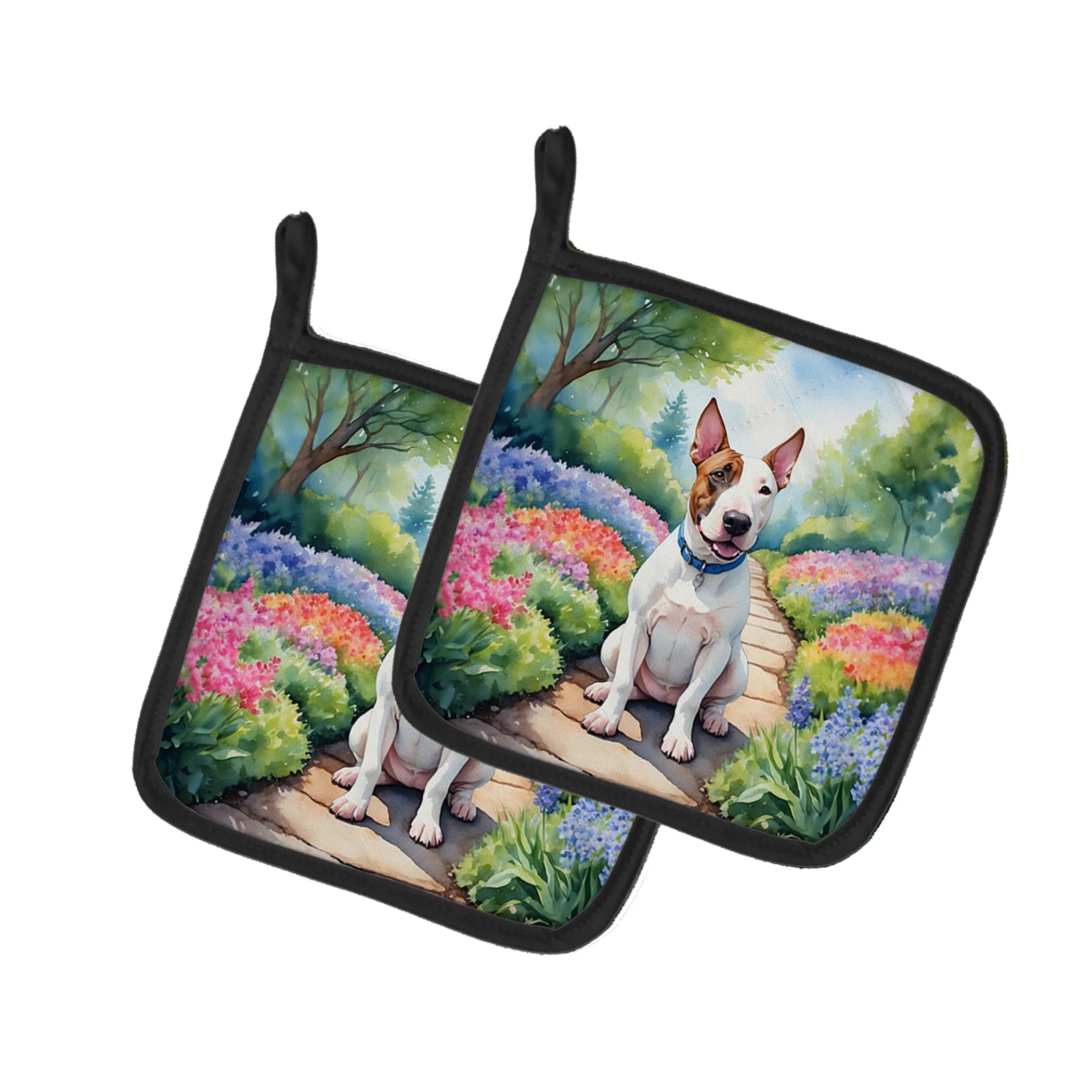 Spring Path Pair of Pot Holders - Size: 7.5HX7.5W | Pack Of: 1 | Collection name: Spring path