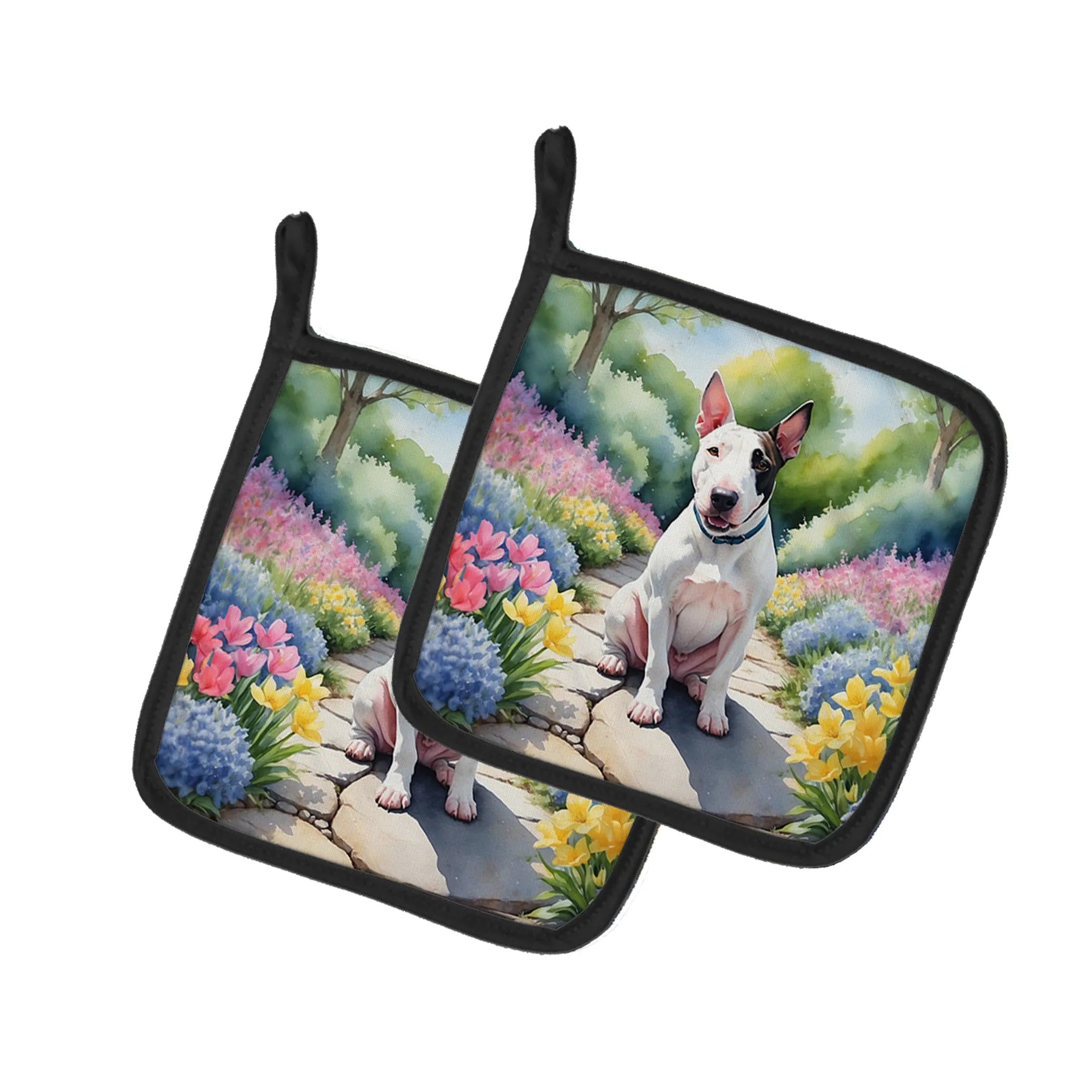 Spring Path Pair of Pot Holders - Size: 7.5HX7.5W | Pack Of: 1 | Collection name: Spring path