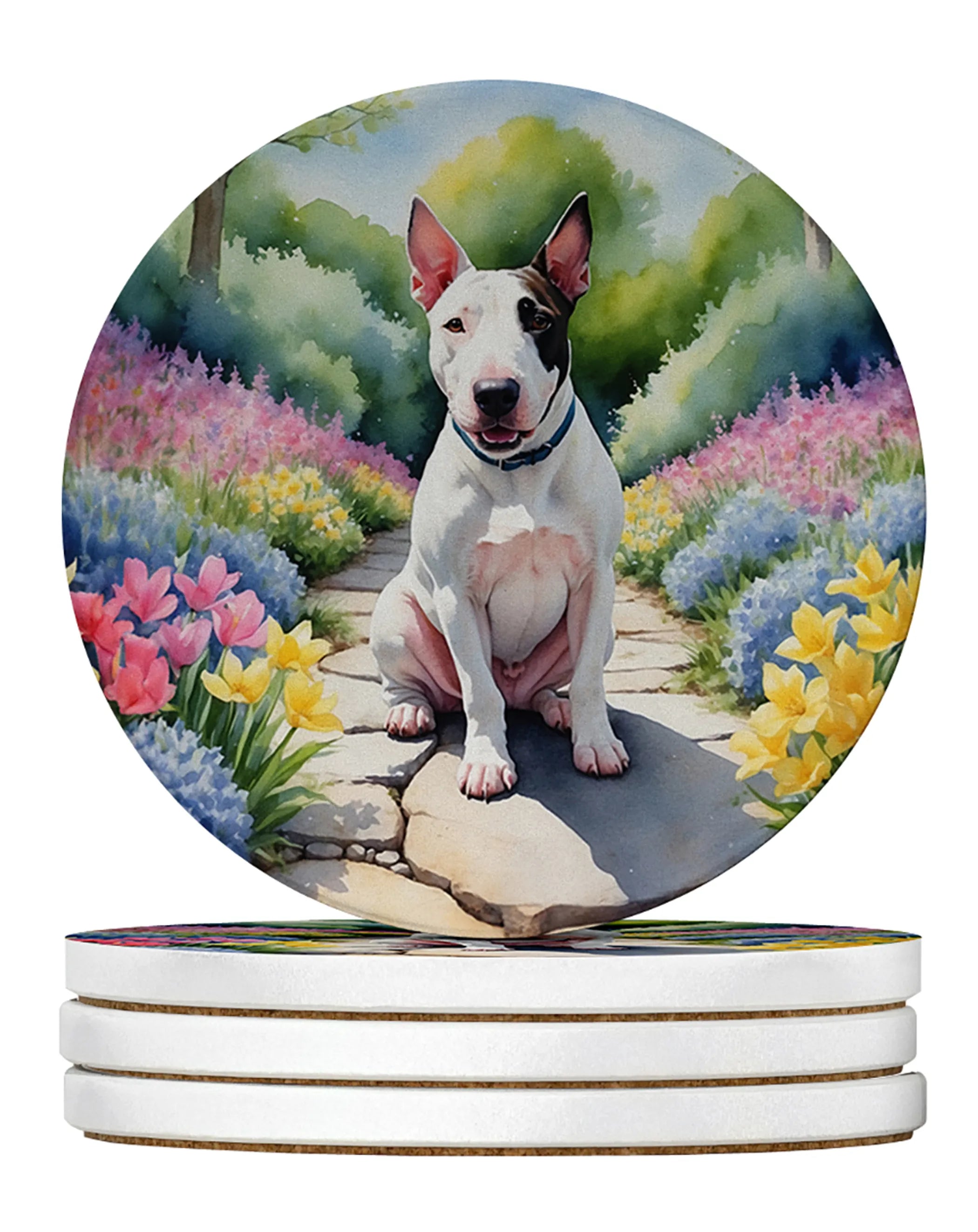Spring Path Large Sandstone Coasters (Pack of 4)