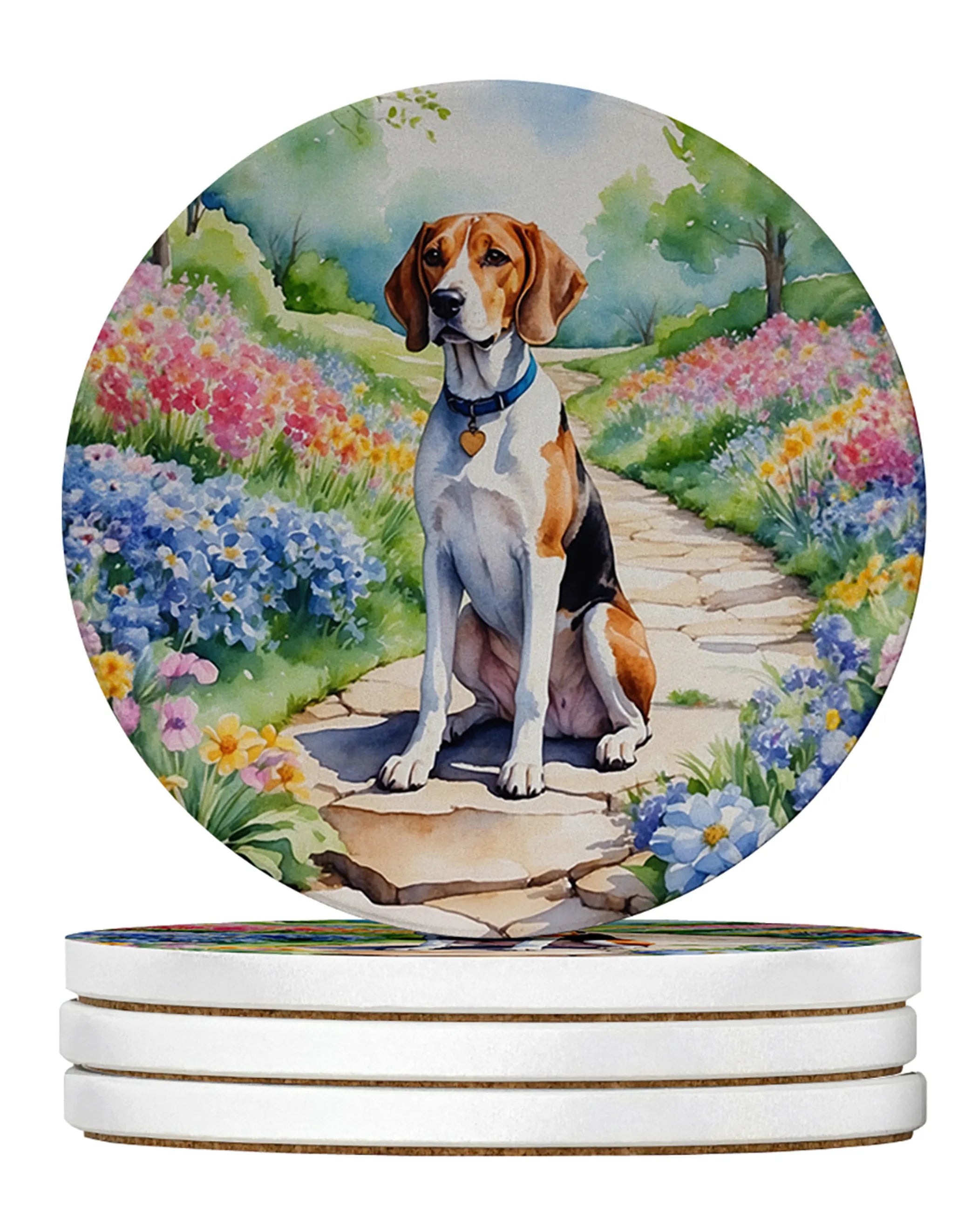 Spring Path Large Sandstone Coasters (Pack of 4)