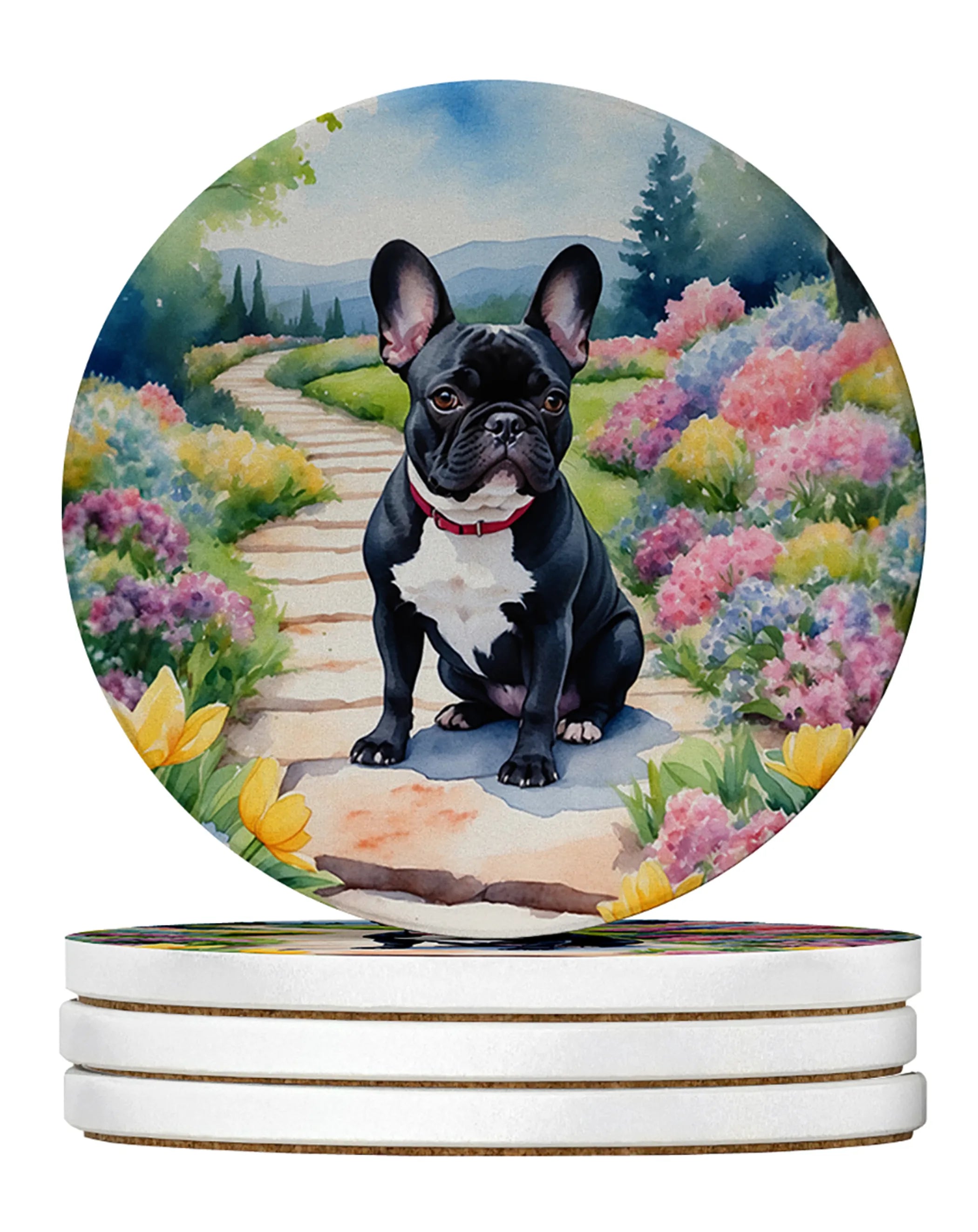 Spring Path Large Sandstone Coasters (Pack of 4)