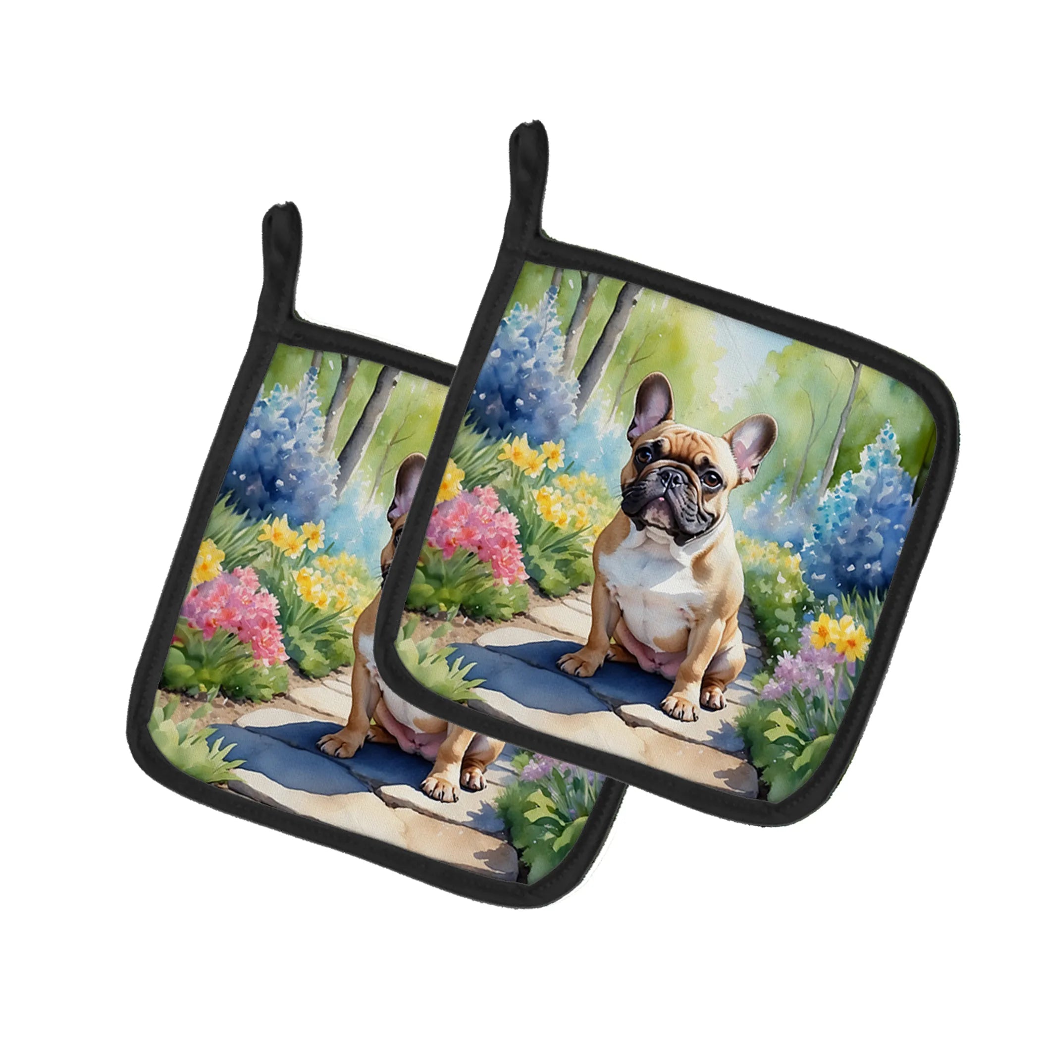 Spring Path Pair of Pot Holders - Size: 7.5HX7.5W | Pack Of: 1 | Collection name: Spring path