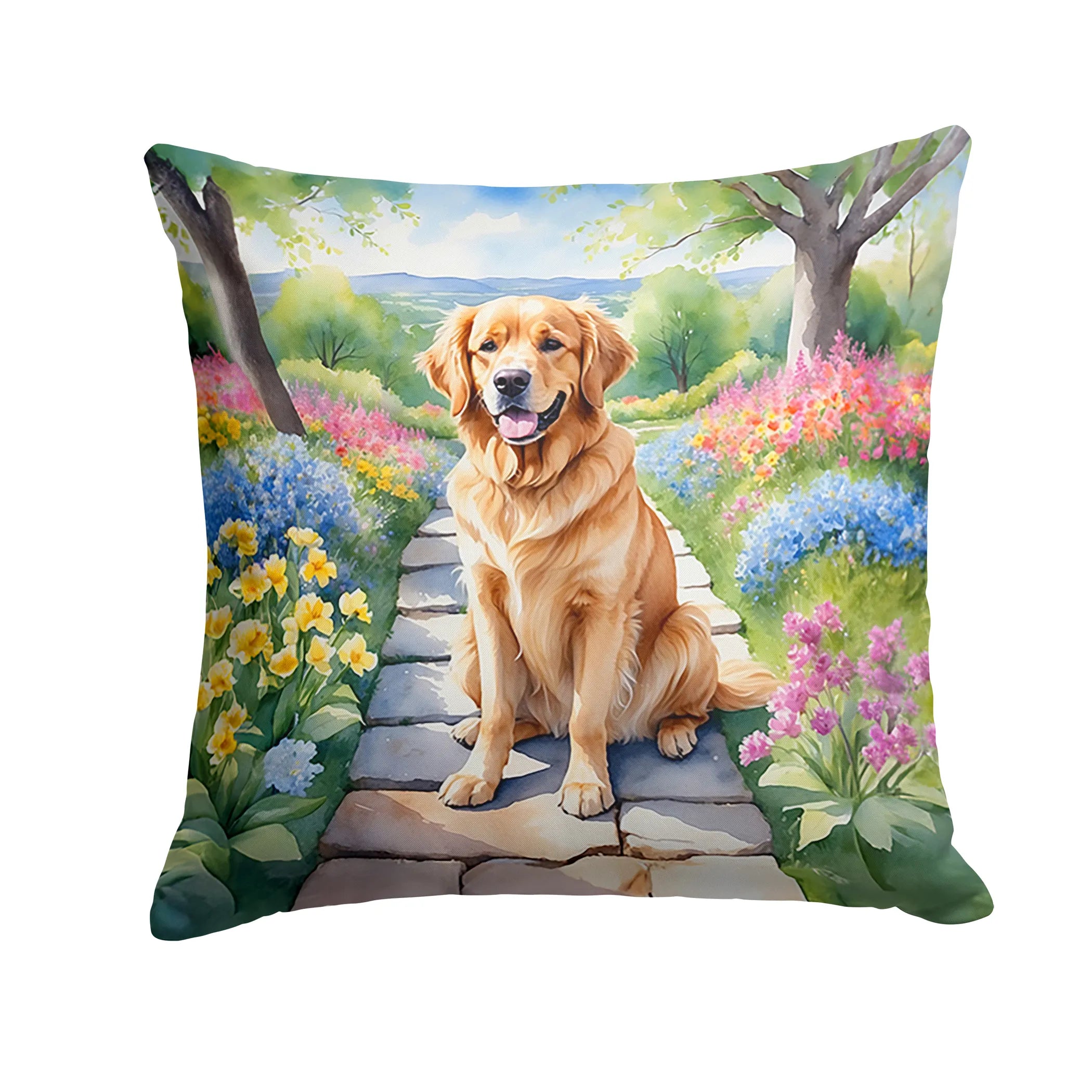 Spring Path Throw Pillow - Size: 14HX14W | Pack Of: 1 | Collection name: Spring path