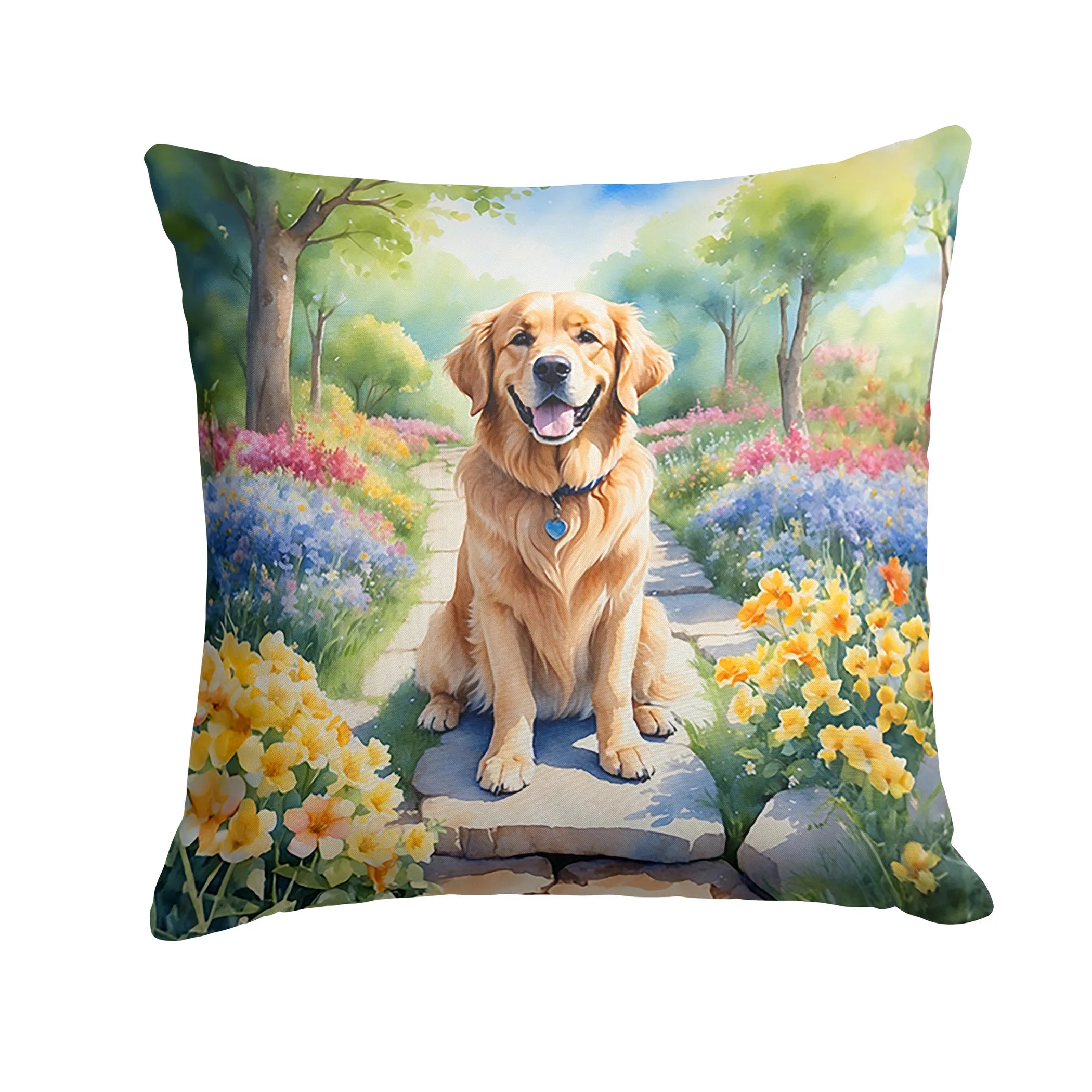 Spring Path Throw Pillow - Size: 14HX14W | Pack Of: 1 | Collection name: Spring path