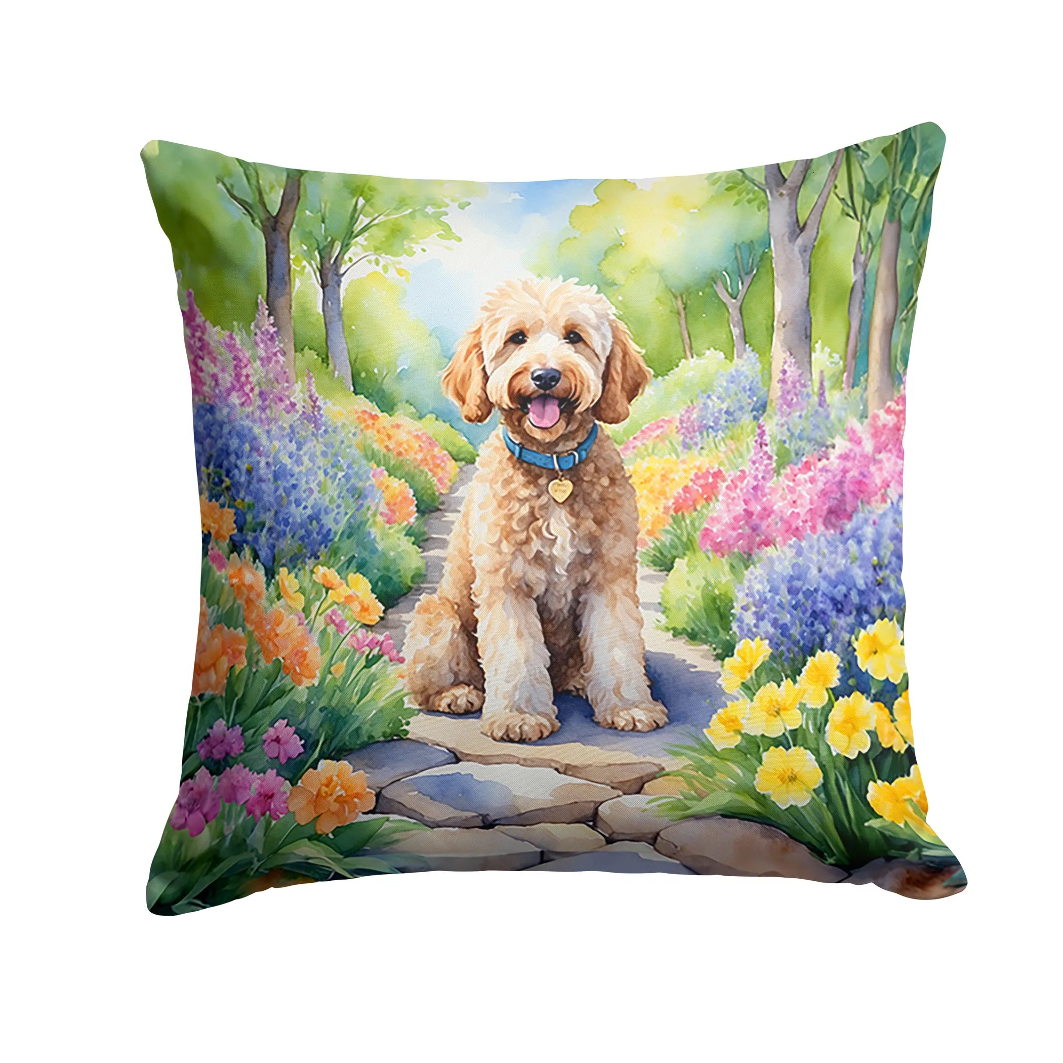 Spring Path Throw Pillow - Size: 14HX14W | Pack Of: 1 | Collection name: Spring path