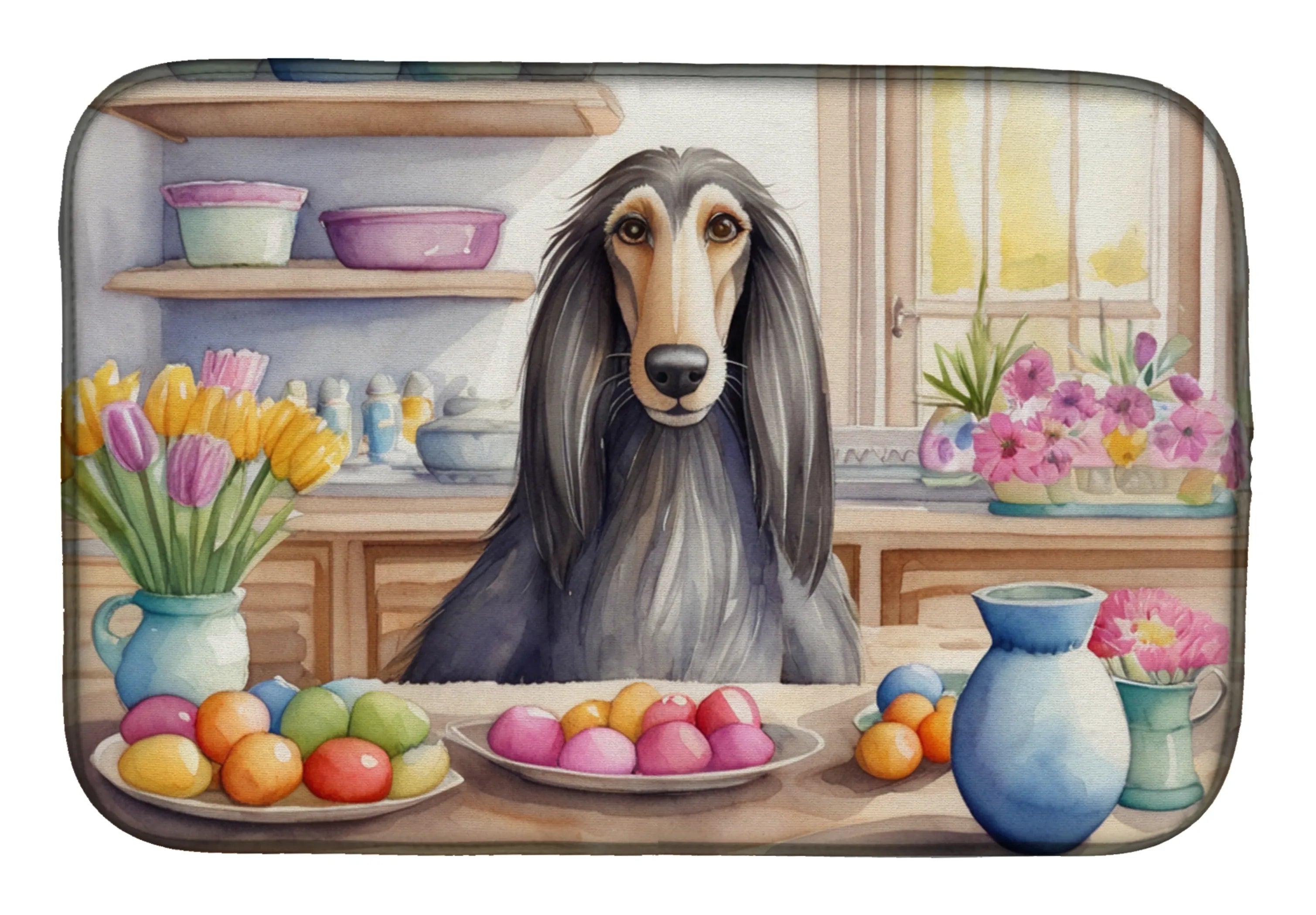 Decorating Easter Dish Drying Mat - Size: 14  X 21" | Pack Of: 1 | Collection name: Decorating easter
