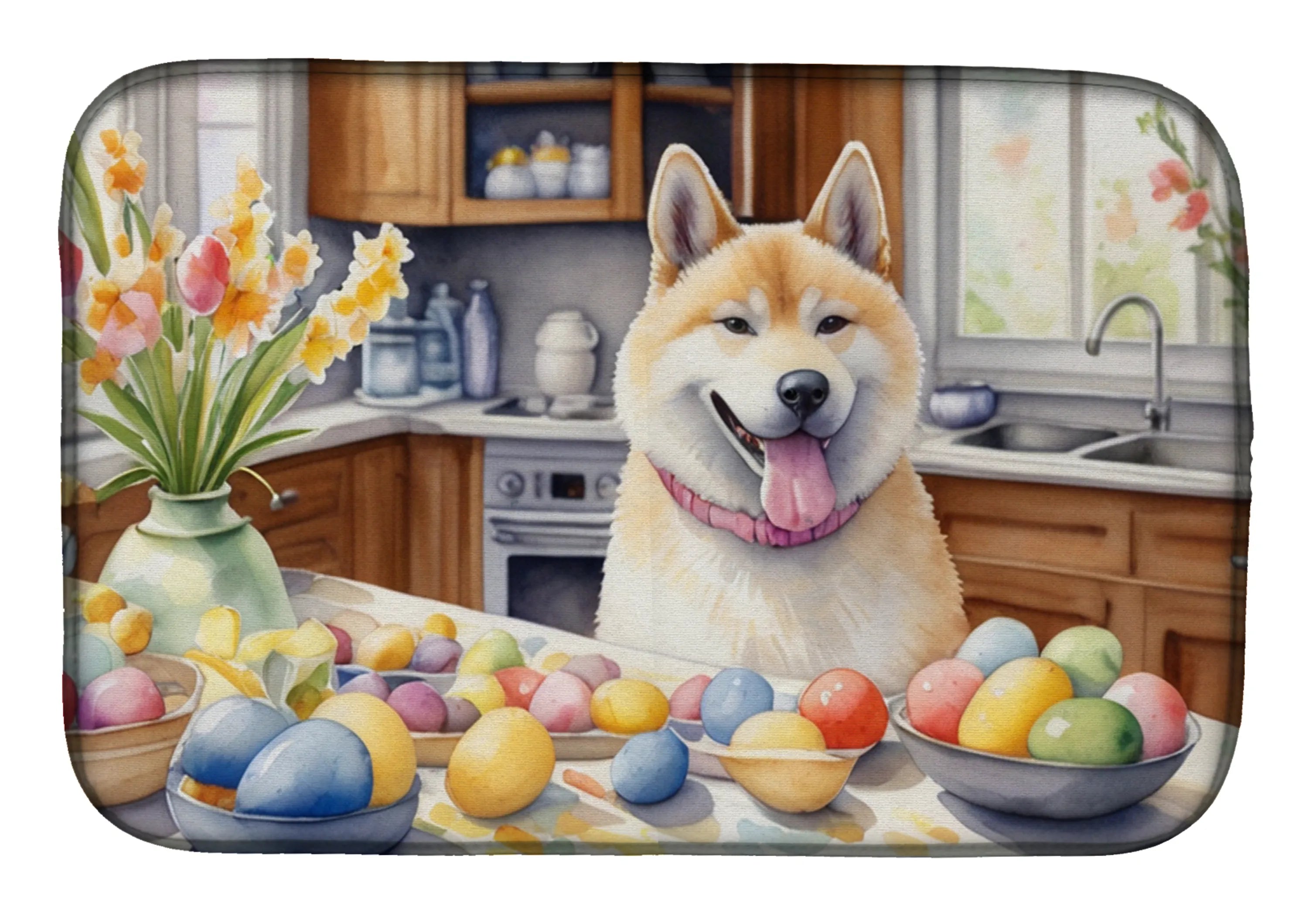 Decorating Easter Dish Drying Mat - Size: 14  X 21" | Pack Of: 1 | Collection name: Decorating easter
