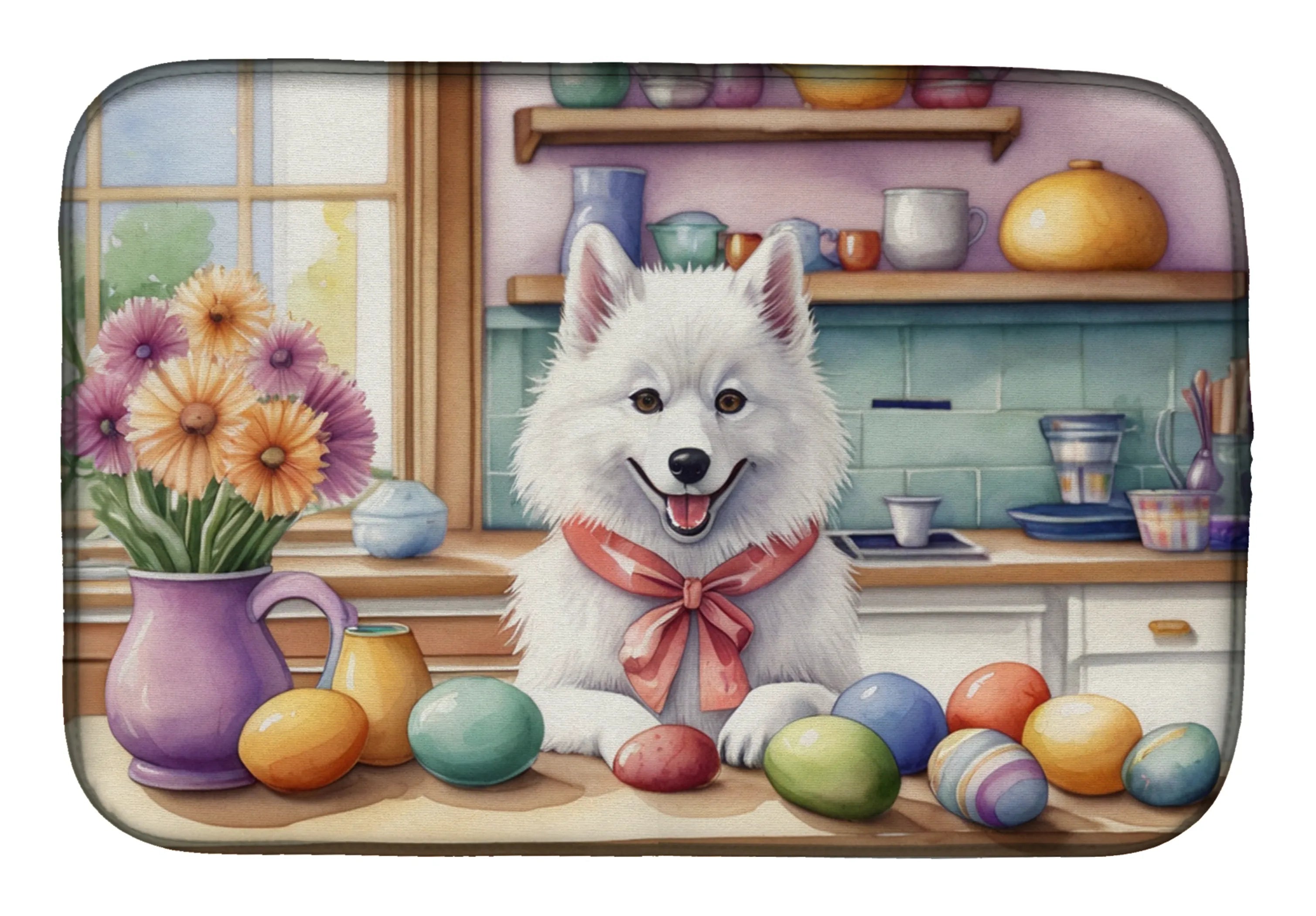 Decorating Easter Dish Drying Mat - Size: 14  X 21" | Pack Of: 1 | Collection name: Decorating easter