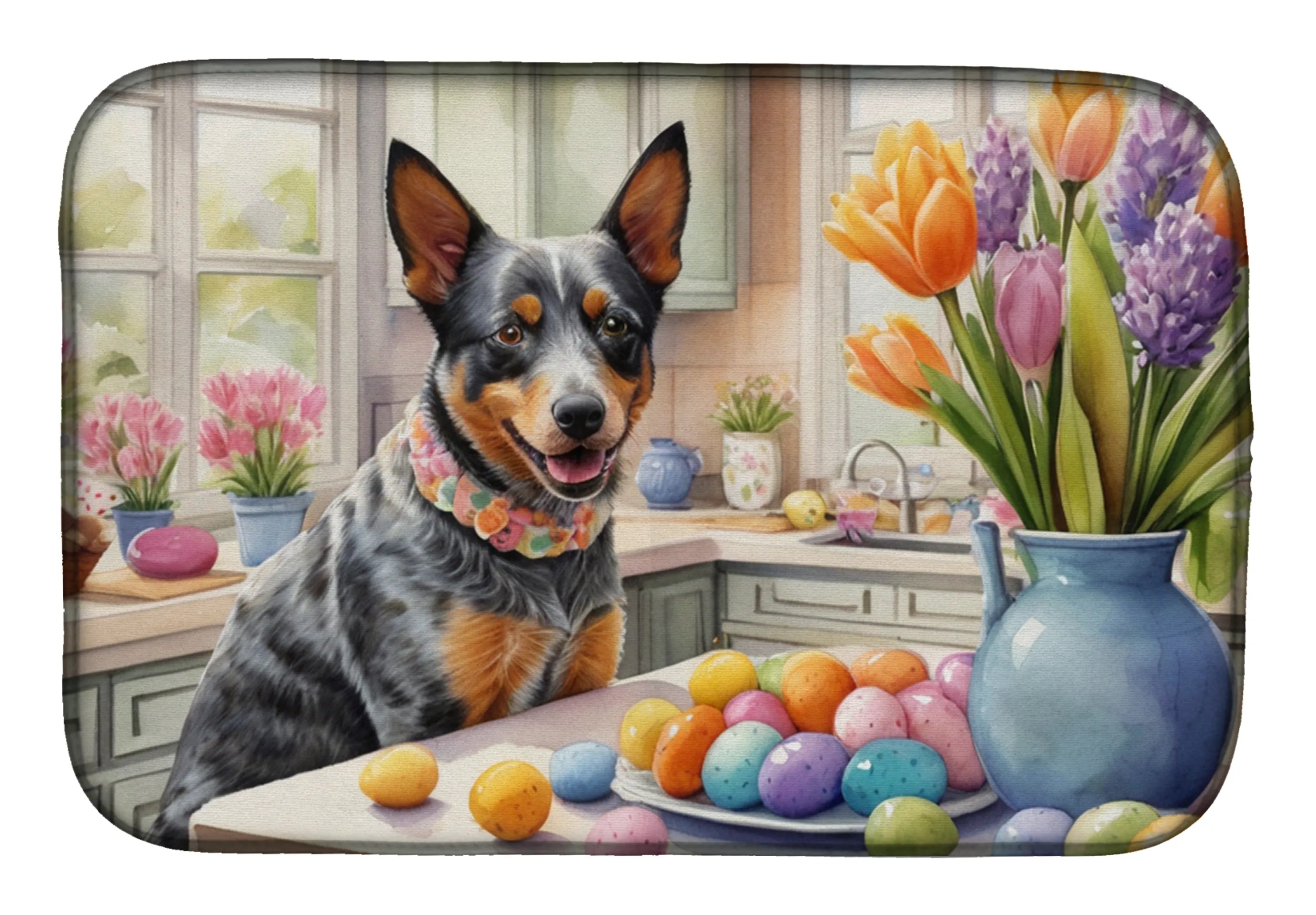 Decorating Easter Dish Drying Mat - Size: 14  X 21" | Pack Of: 1 | Collection name: Decorating easter