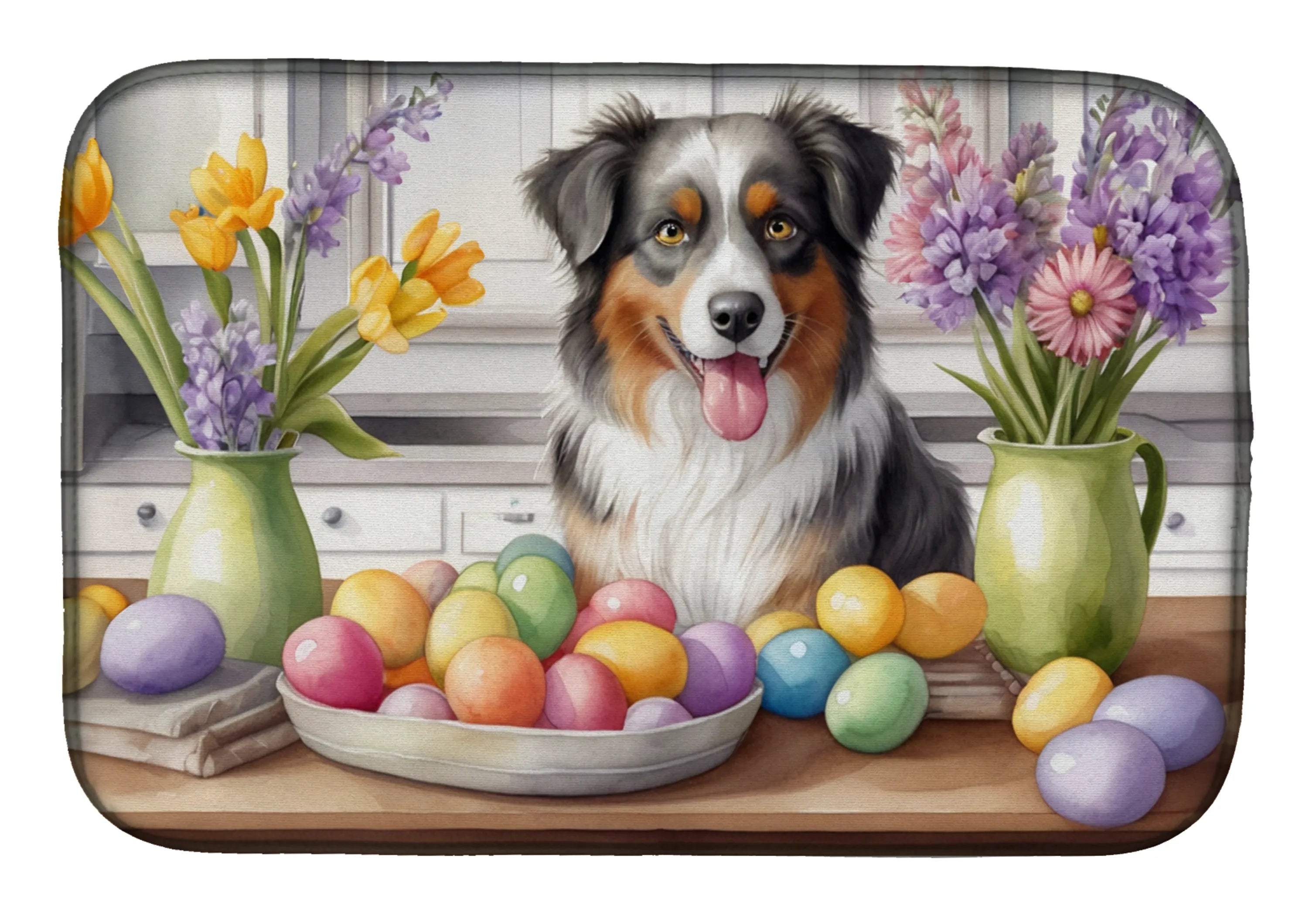 Decorating Easter Dish Drying Mat - Size: 14  X 21" | Pack Of: 1 | Collection name: Decorating easter