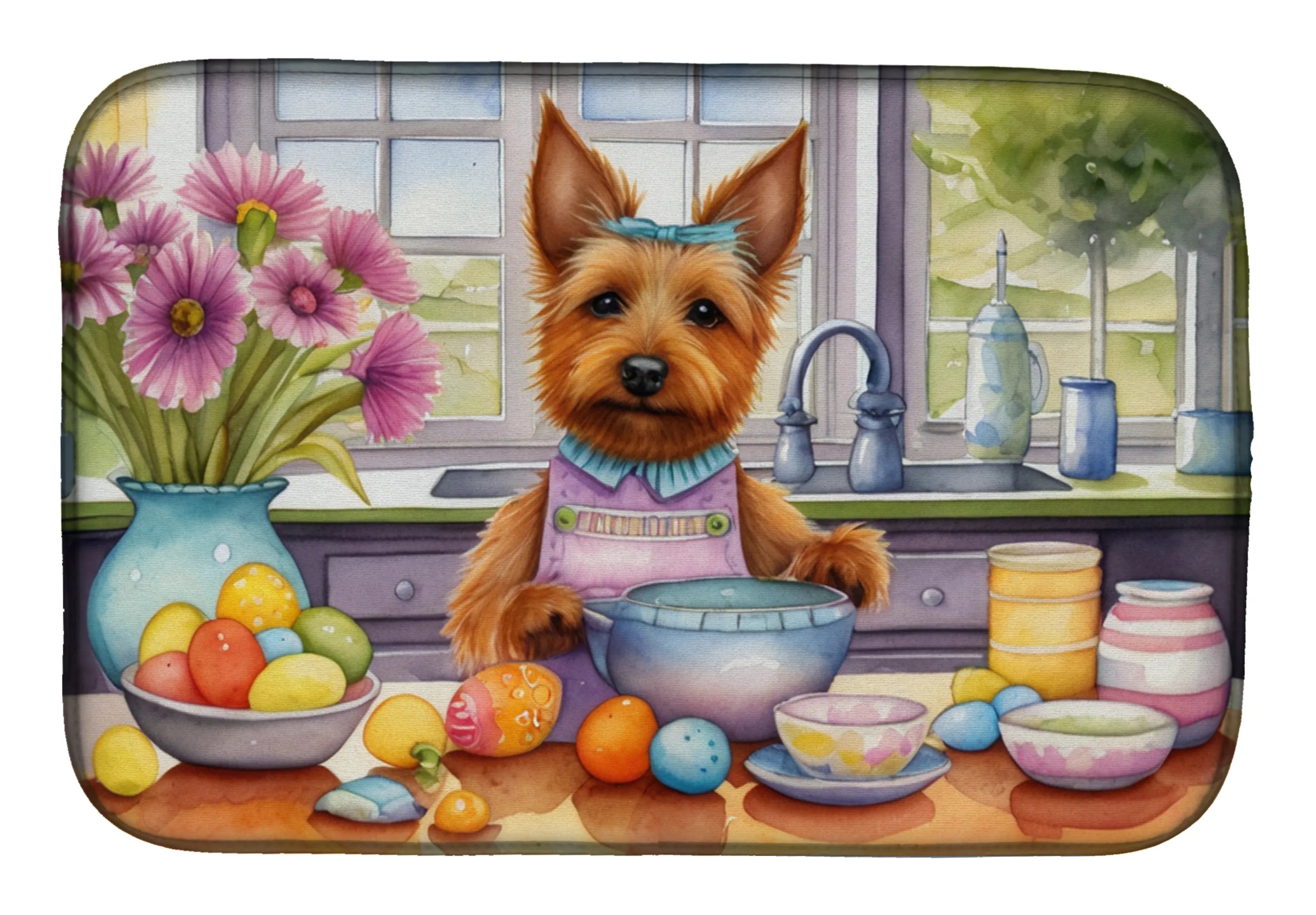Decorating Easter Dish Drying Mat - Size: 14  X 21" | Pack Of: 1 | Collection name: Decorating easter
