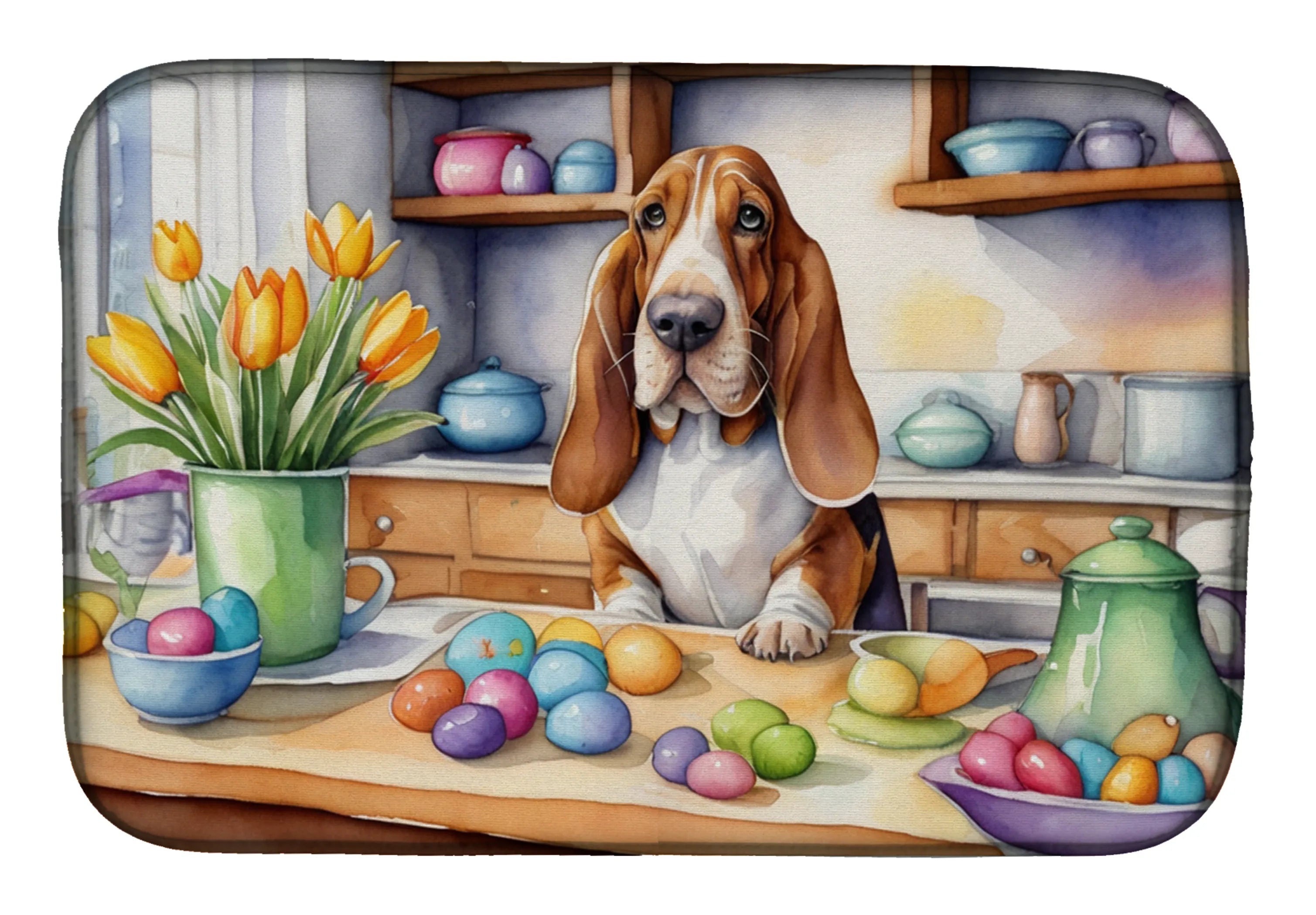 Decorating Easter Dish Drying Mat - Size: 14  X 21" | Pack Of: 1 | Collection name: Decorating easter