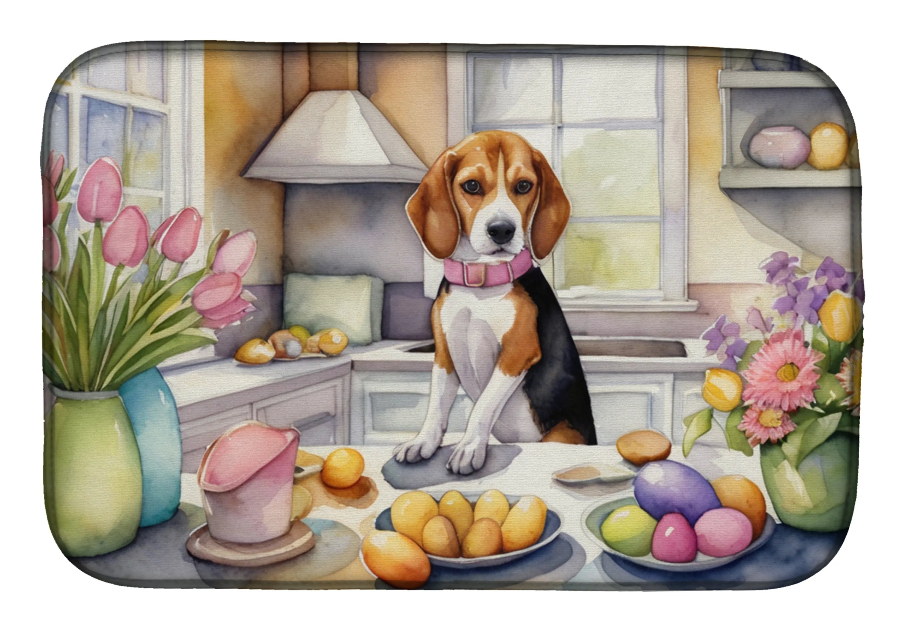 Decorating Easter Dish Drying Mat - Size: 14  X 21" | Pack Of: 1 | Collection name: Decorating easter