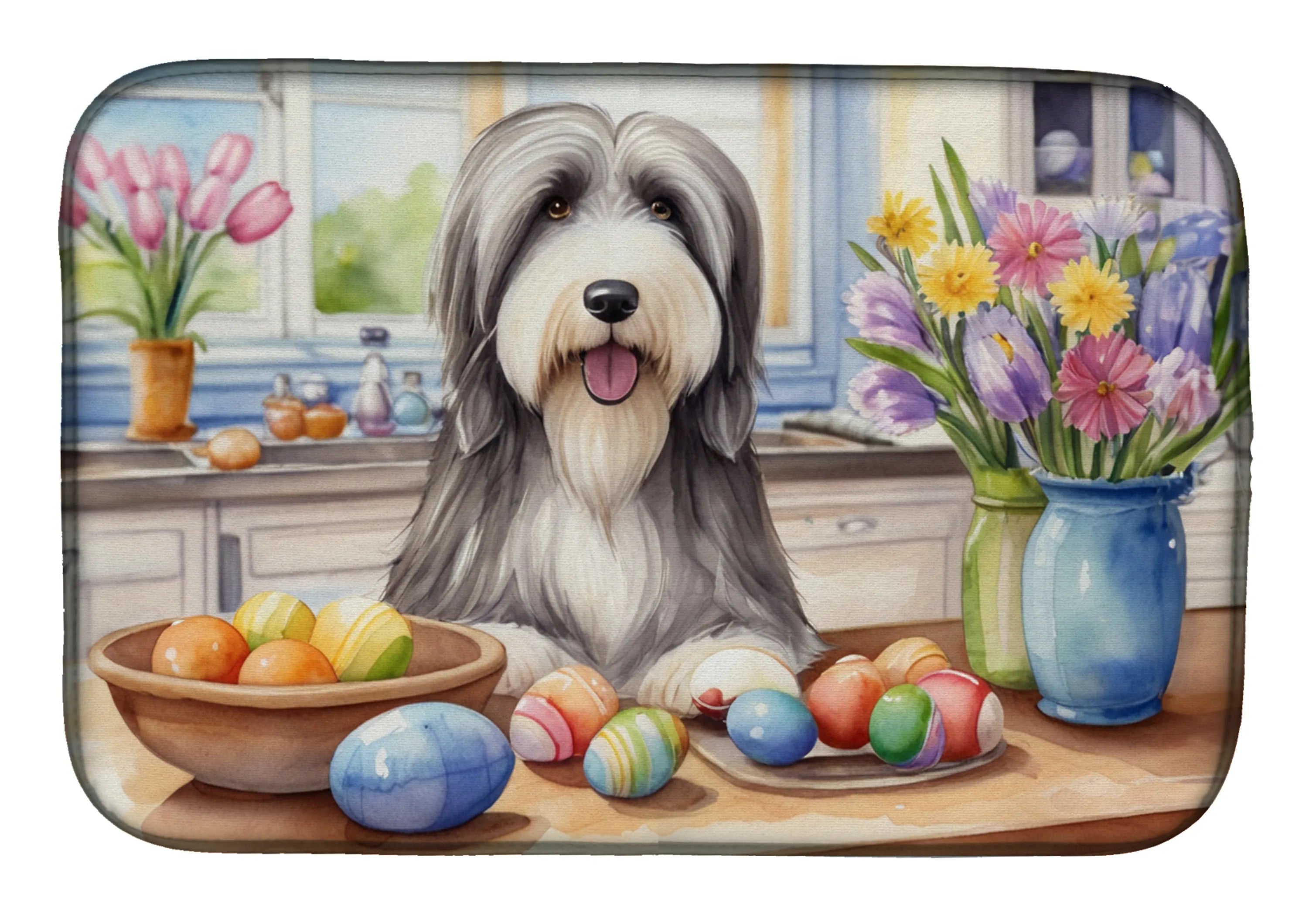 Decorating Easter Dish Drying Mat - Size: 14  X 21" | Pack Of: 1 | Collection name: Decorating easter