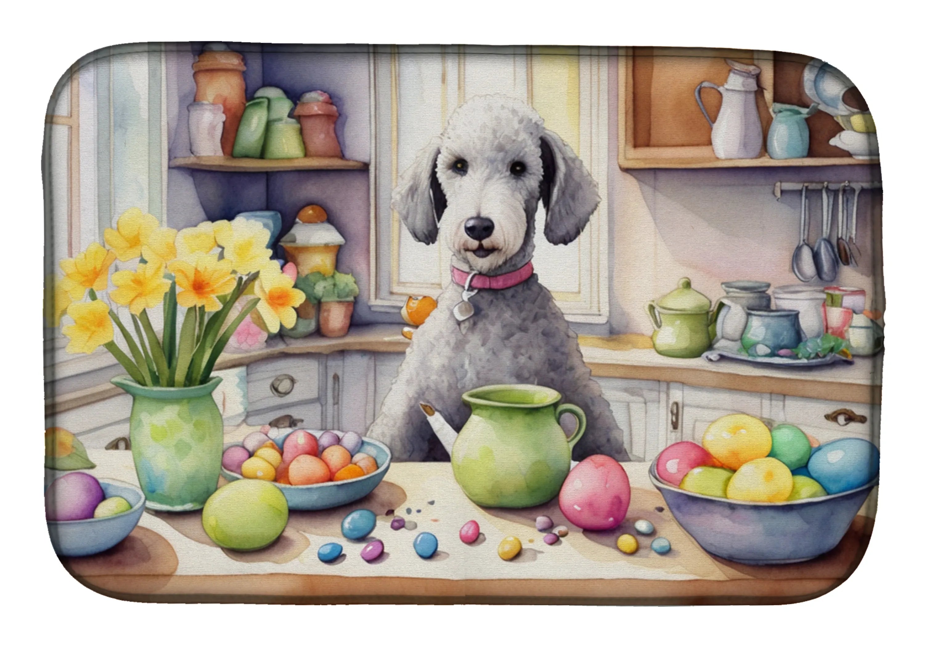 Decorating Easter Dish Drying Mat - Size: 14  X 21" | Pack Of: 1 | Collection name: Decorating easter