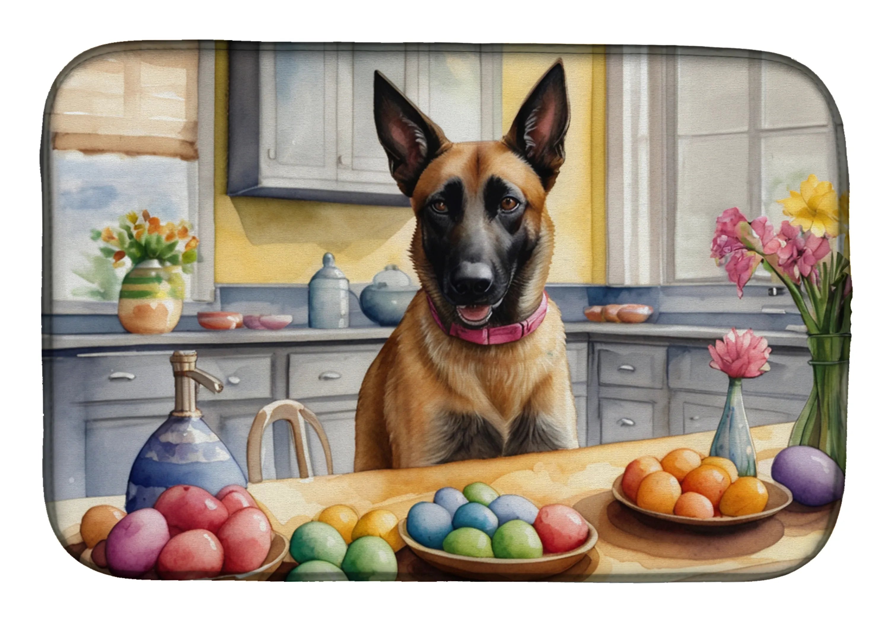 Decorating Easter Dish Drying Mat - Size: 14  X 21" | Pack Of: 1 | Collection name: Decorating easter