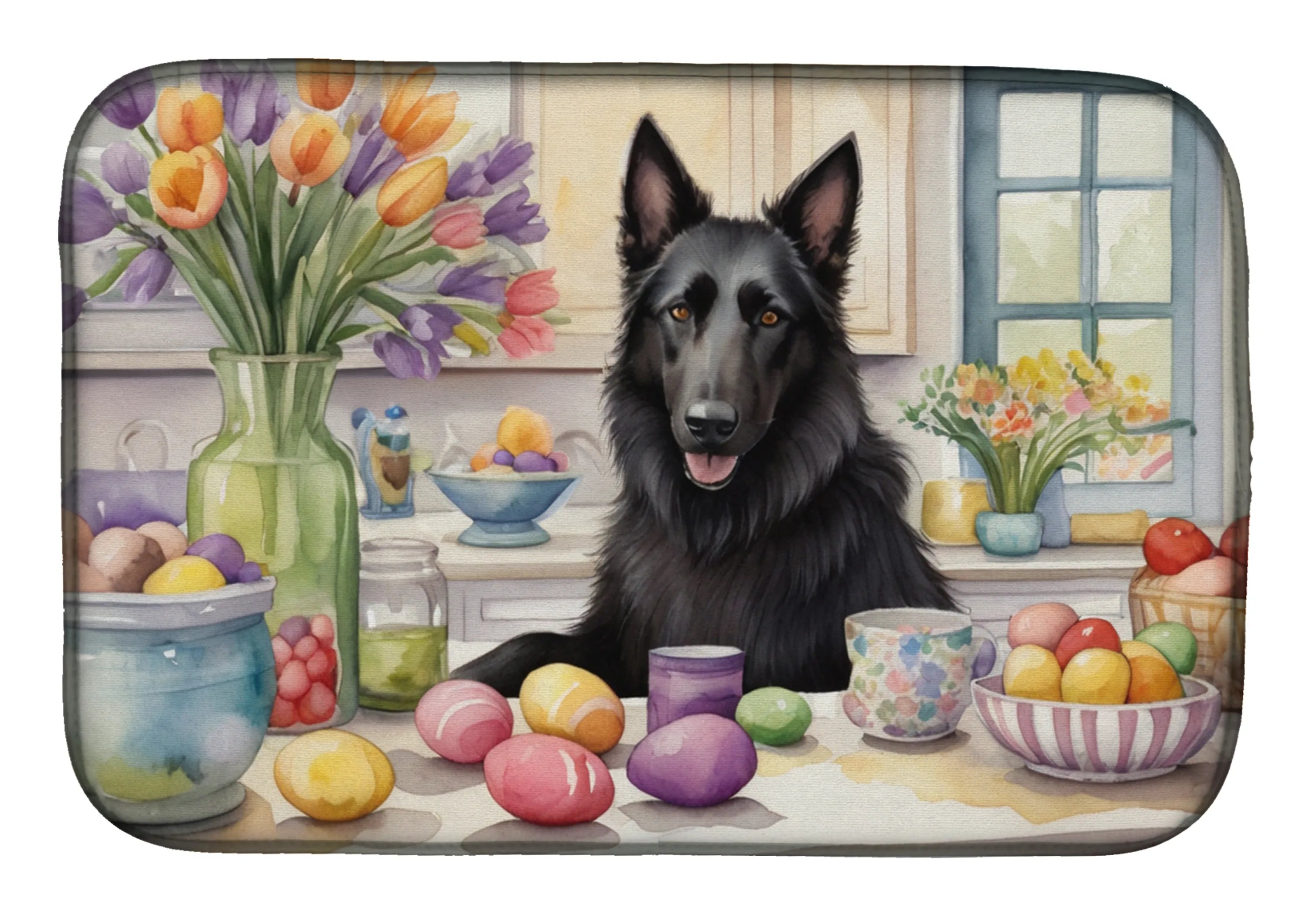 Decorating Easter Dish Drying Mat - Size: 14  X 21" | Pack Of: 1 | Collection name: Decorating easter