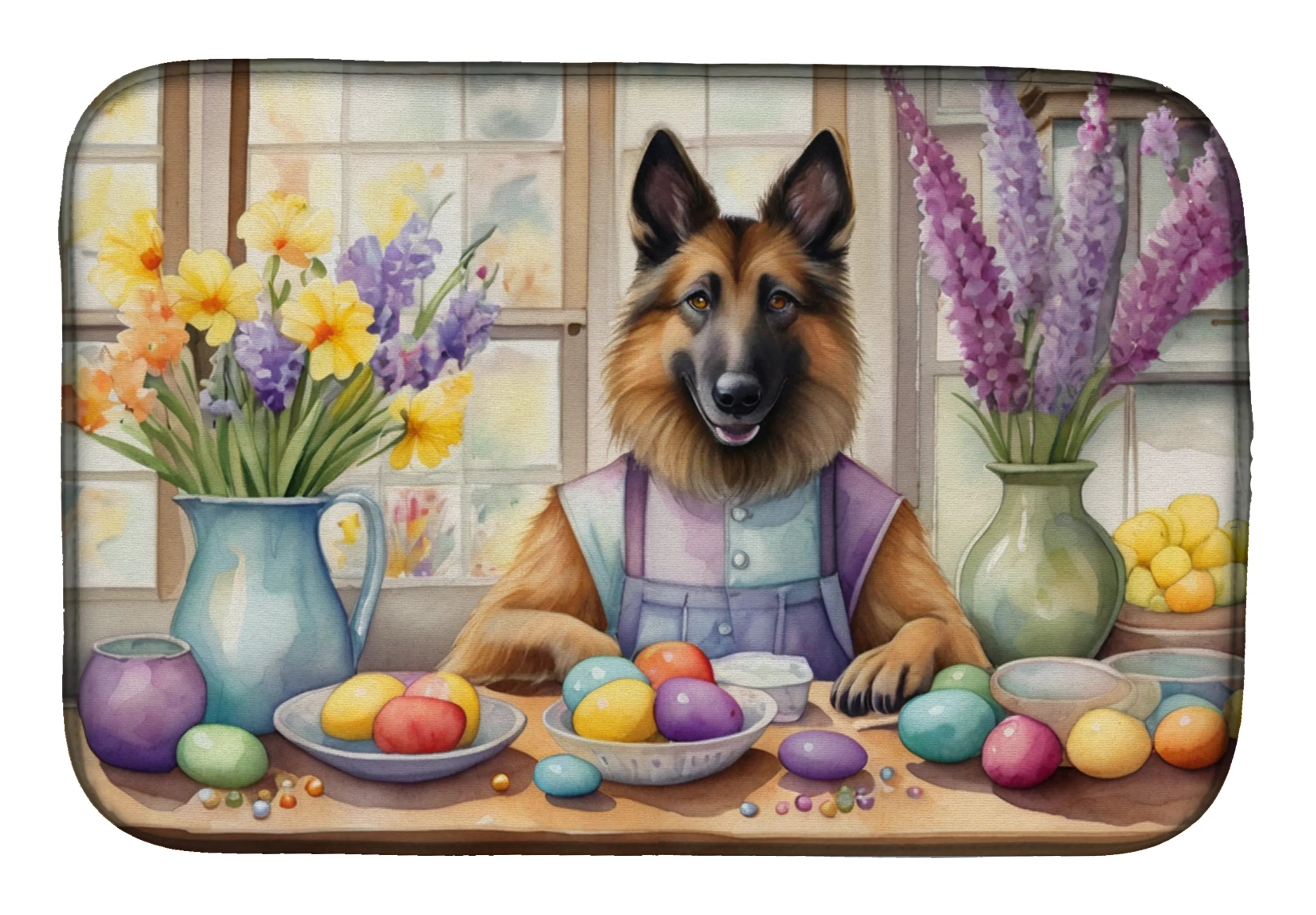 Decorating Easter Dish Drying Mat - Size: 14  X 21" | Pack Of: 1 | Collection name: Decorating easter