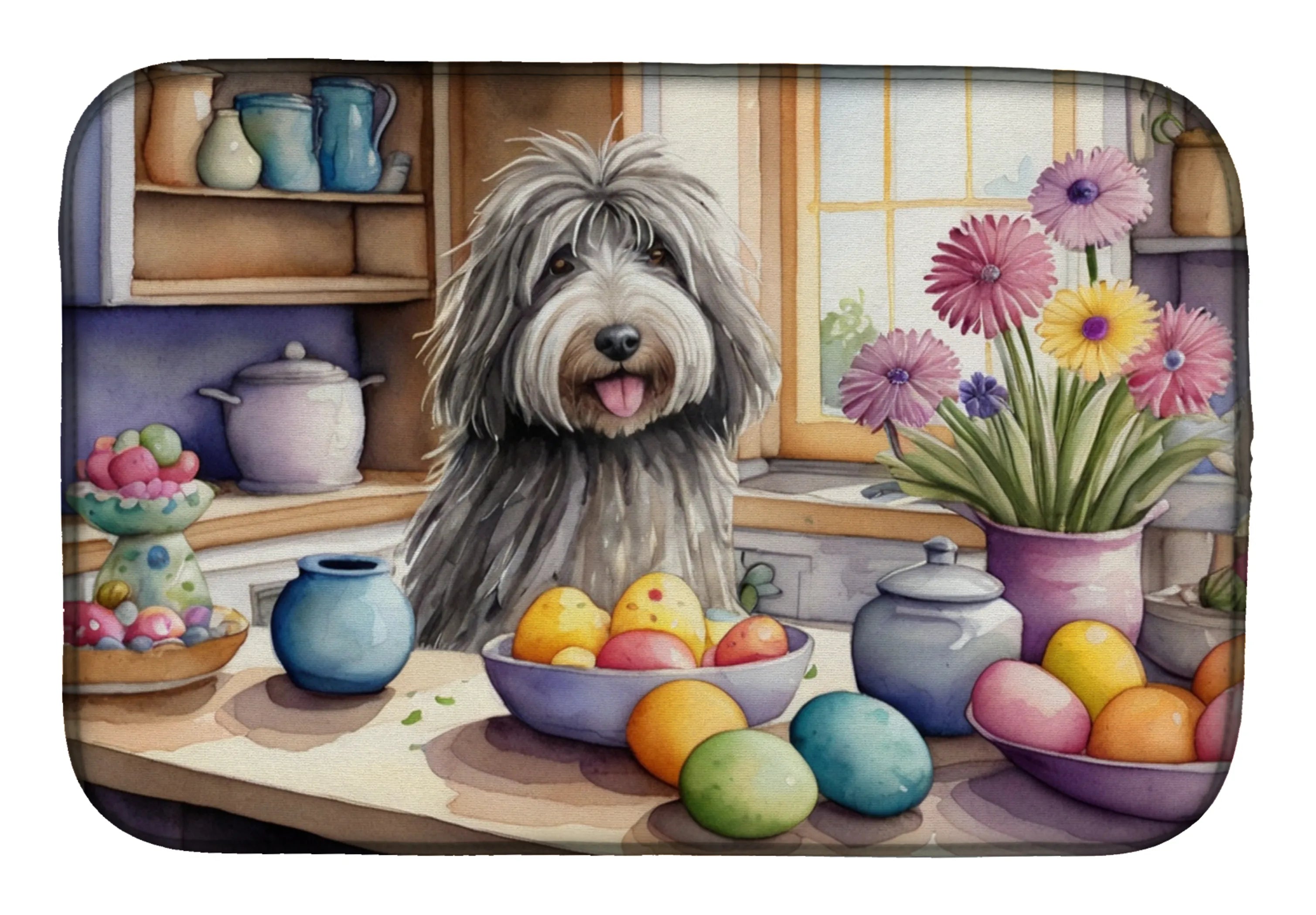 Decorating Easter Dish Drying Mat - Size: 14  X 21" | Pack Of: 1 | Collection name: Decorating easter
