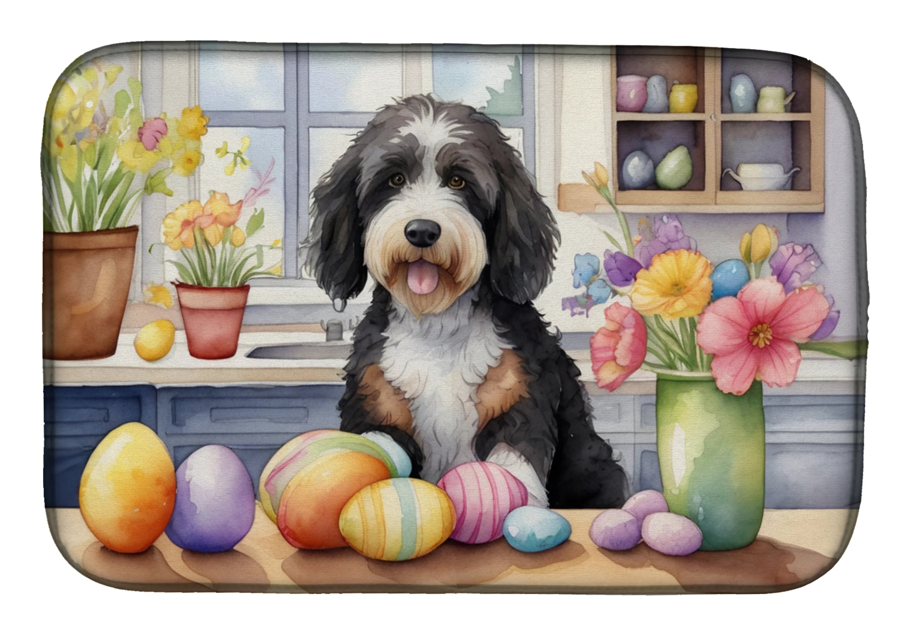 Decorating Easter Dish Drying Mat - Size: 14  X 21" | Pack Of: 1 | Collection name: Decorating easter
