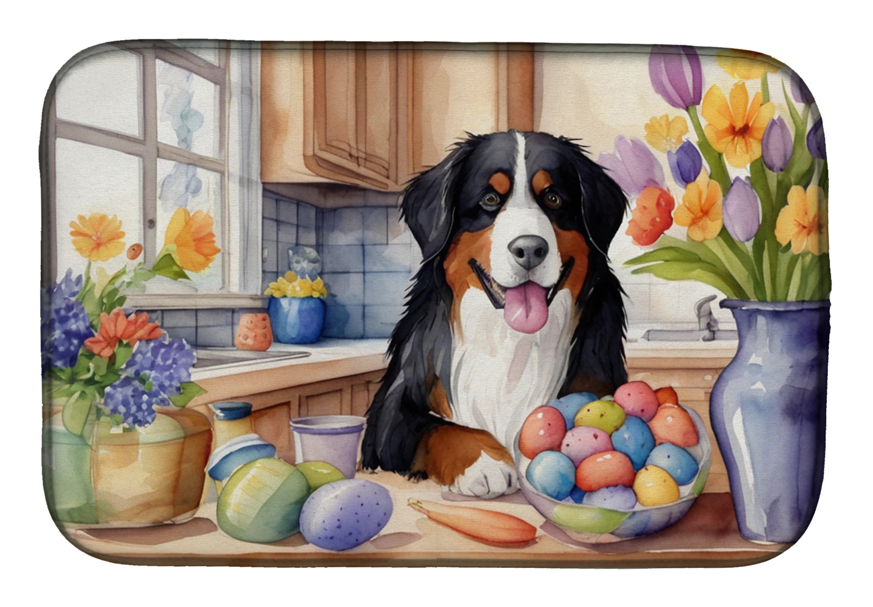 Decorating Easter Dish Drying Mat - Size: 14  X 21" | Pack Of: 1 | Collection name: Decorating easter