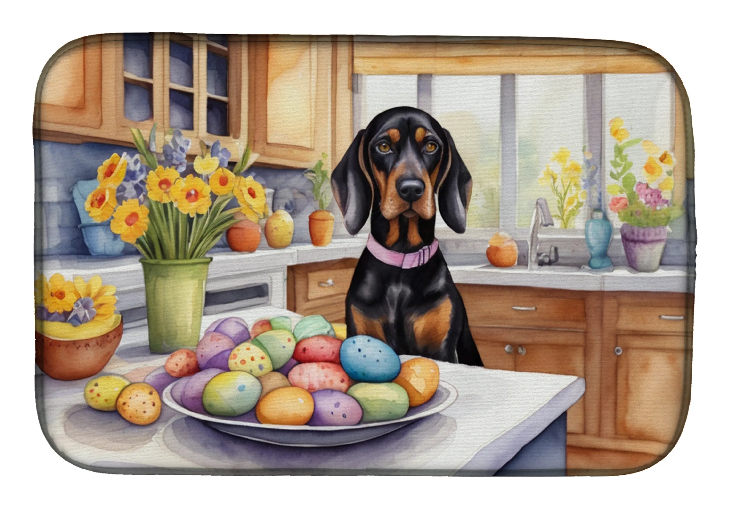 Decorating Easter Dish Drying Mat - Size: 14  X 21" | Pack Of: 1 | Collection name: Decorating easter