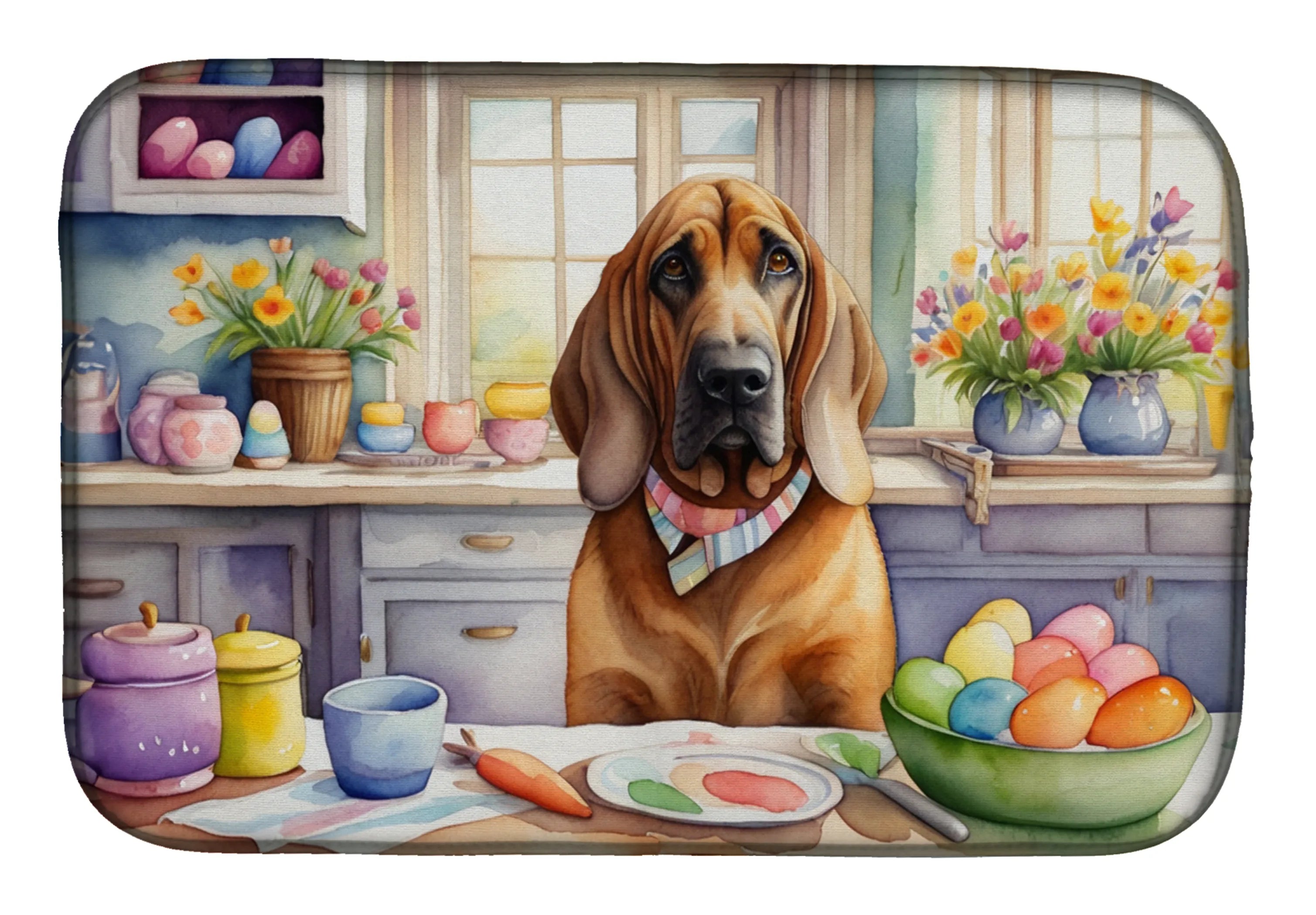 Decorating Easter Dish Drying Mat - Size: 14  X 21" | Pack Of: 1 | Collection name: Decorating easter
