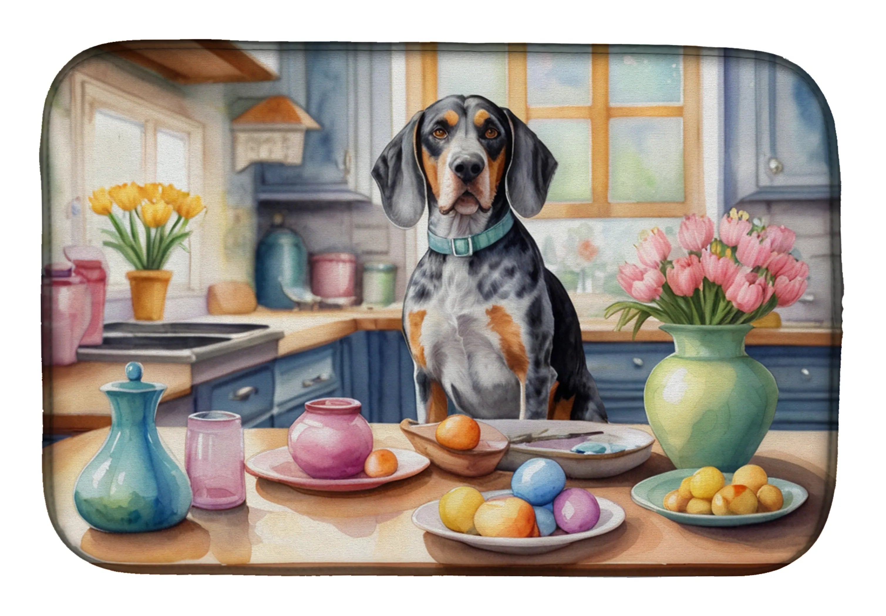 Decorating Easter Dish Drying Mat - Size: 14  X 21" | Pack Of: 1 | Collection name: Decorating easter