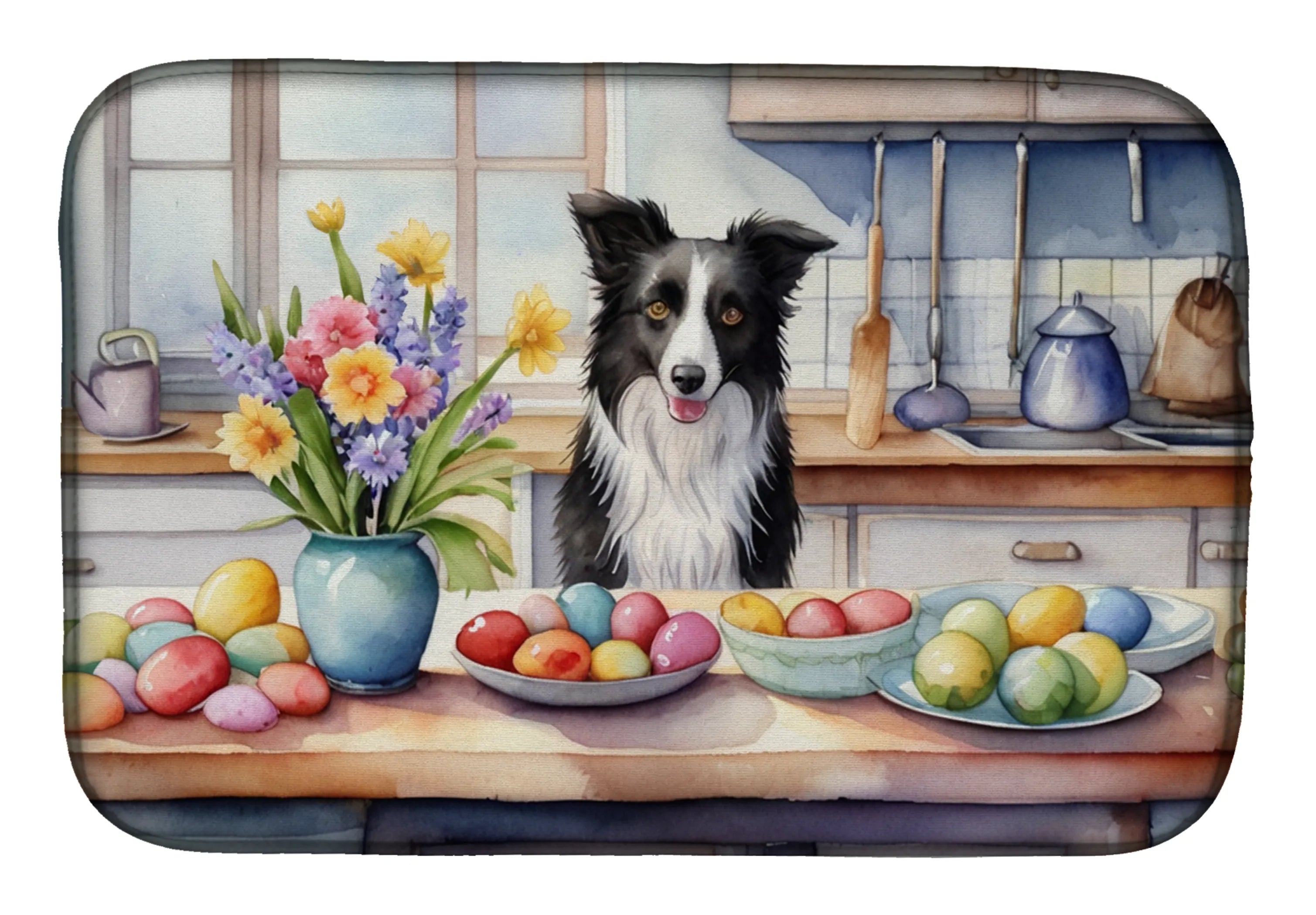 Decorating Easter Dish Drying Mat - Size: 14  X 21" | Pack Of: 1 | Collection name: Decorating easter