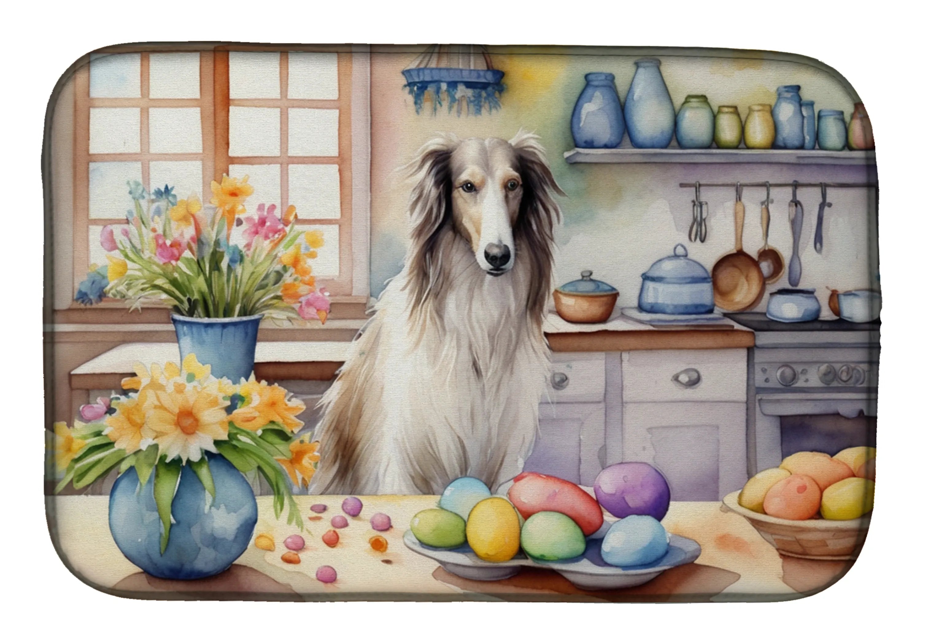 Decorating Easter Dish Drying Mat - Size: 14  X 21" | Pack Of: 1 | Collection name: Decorating easter