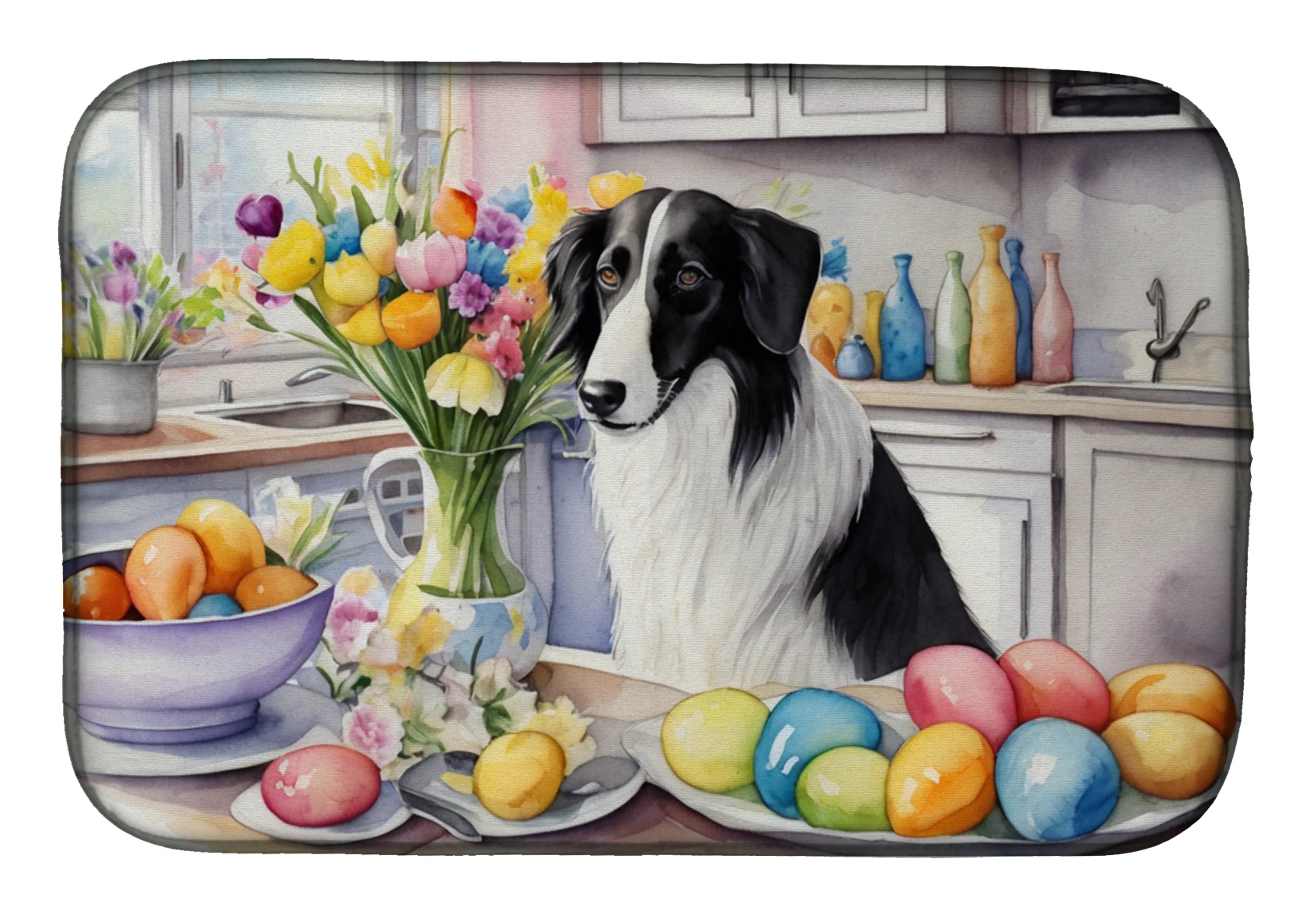 Decorating Easter Dish Drying Mat - Size: 14  X 21" | Pack Of: 1 | Collection name: Decorating easter