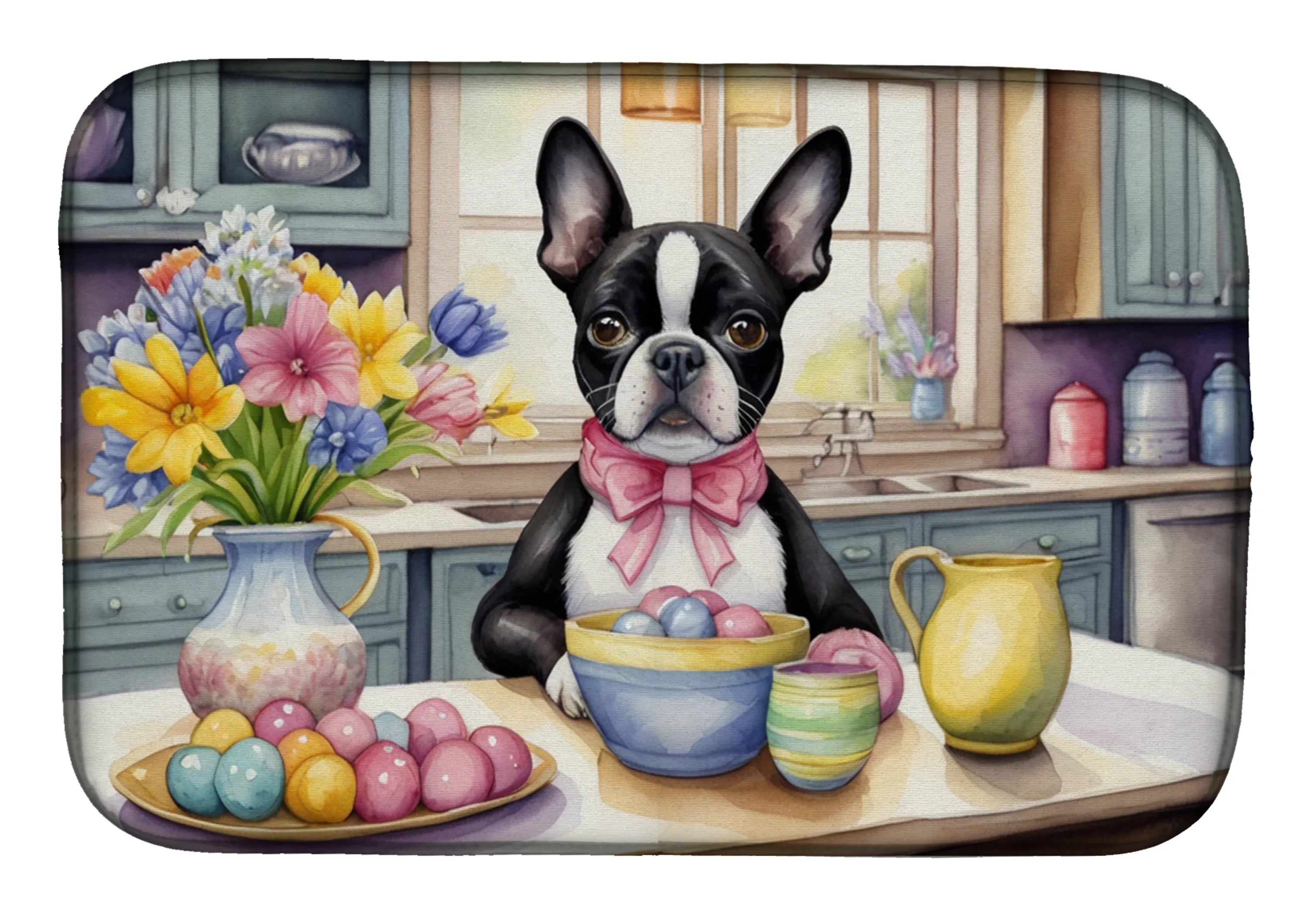 Decorating Easter Dish Drying Mat - Size: 14  X 21" | Pack Of: 1 | Collection name: Decorating easter