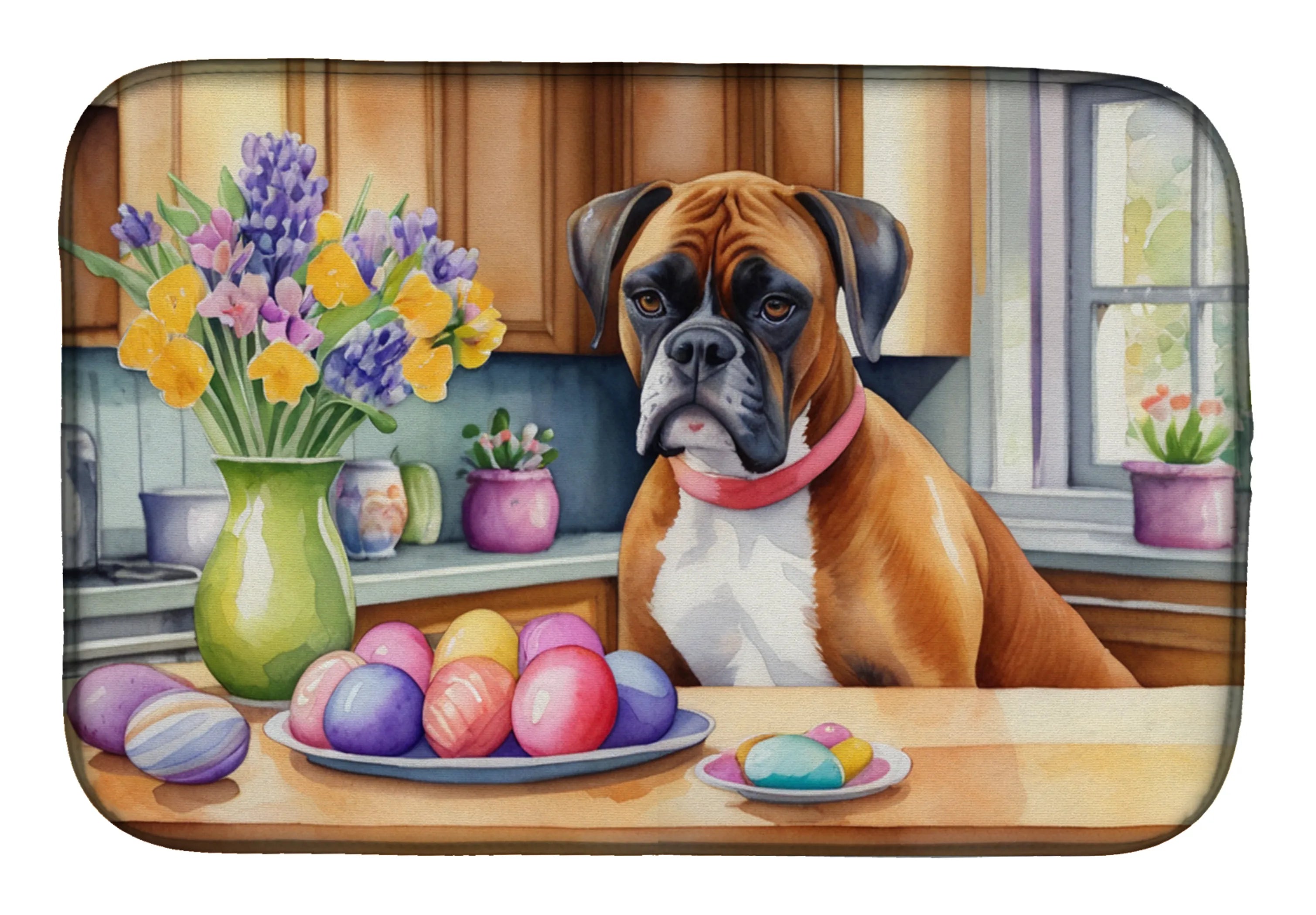 Decorating Easter Dish Drying Mat - Size: 14  X 21" | Pack Of: 1 | Collection name: Decorating easter