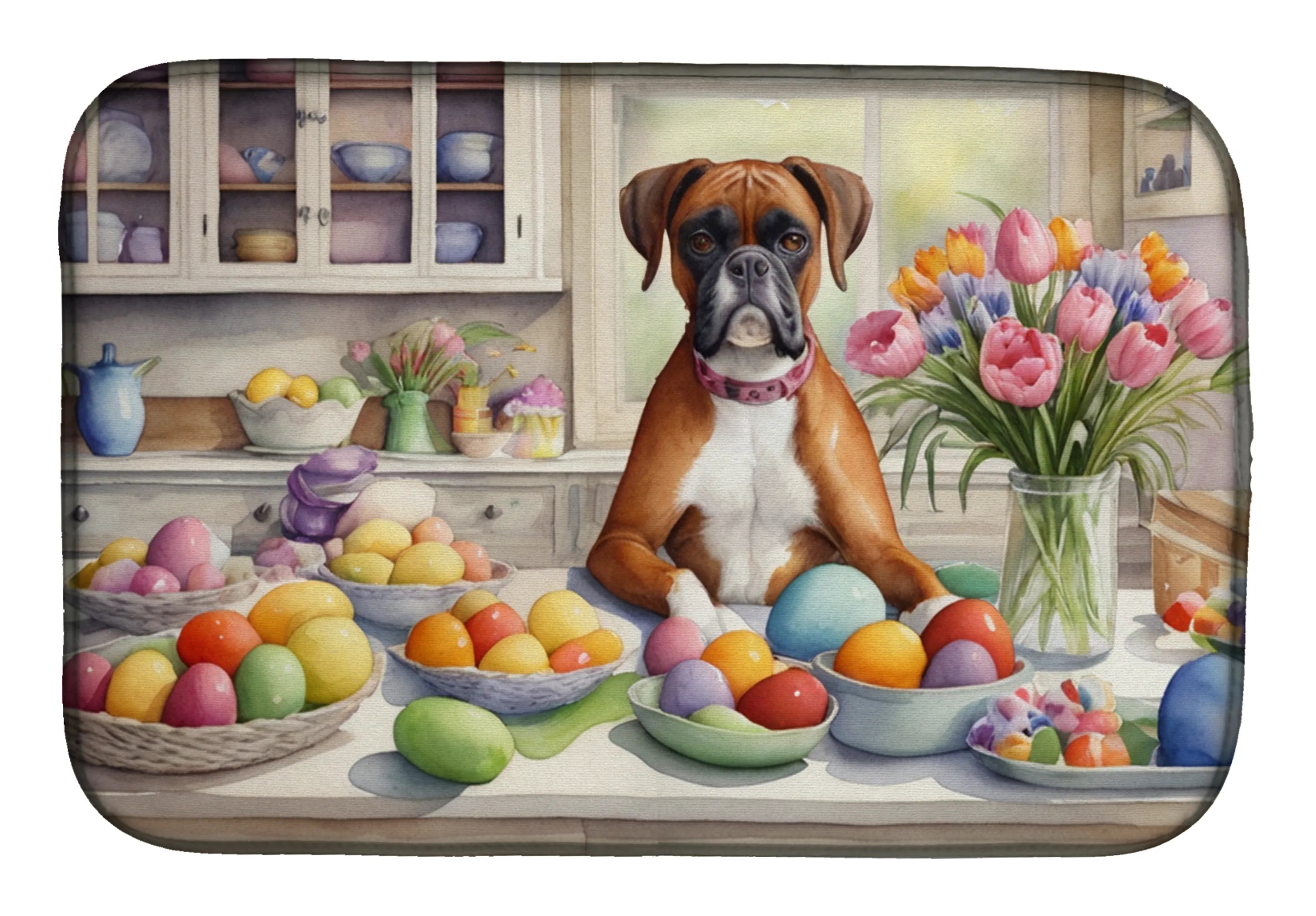 Decorating Easter Dish Drying Mat - Size: 14  X 21" | Pack Of: 1 | Collection name: Decorating easter