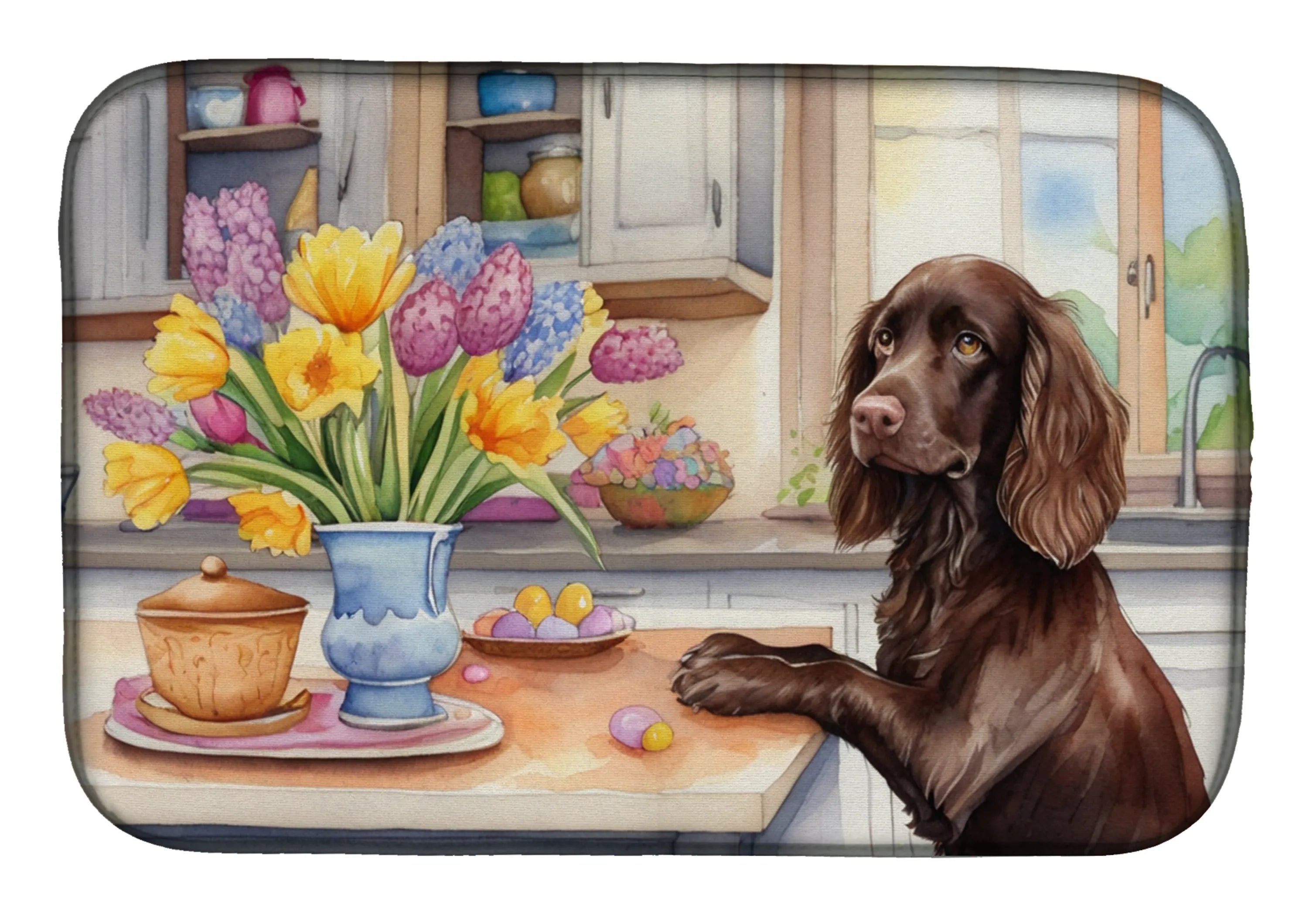 Decorating Easter Dish Drying Mat - Size: 14  X 21" | Pack Of: 1 | Collection name: Decorating easter